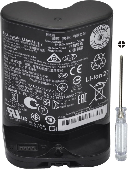 ABL-C Replacement Li-Ion Battery for iRobot Braava Jet M6 Series M611020 M612880 M612680 M614480 6100 Ultimate Robot Mop 10.8V 19Wh/1775mAh BST220