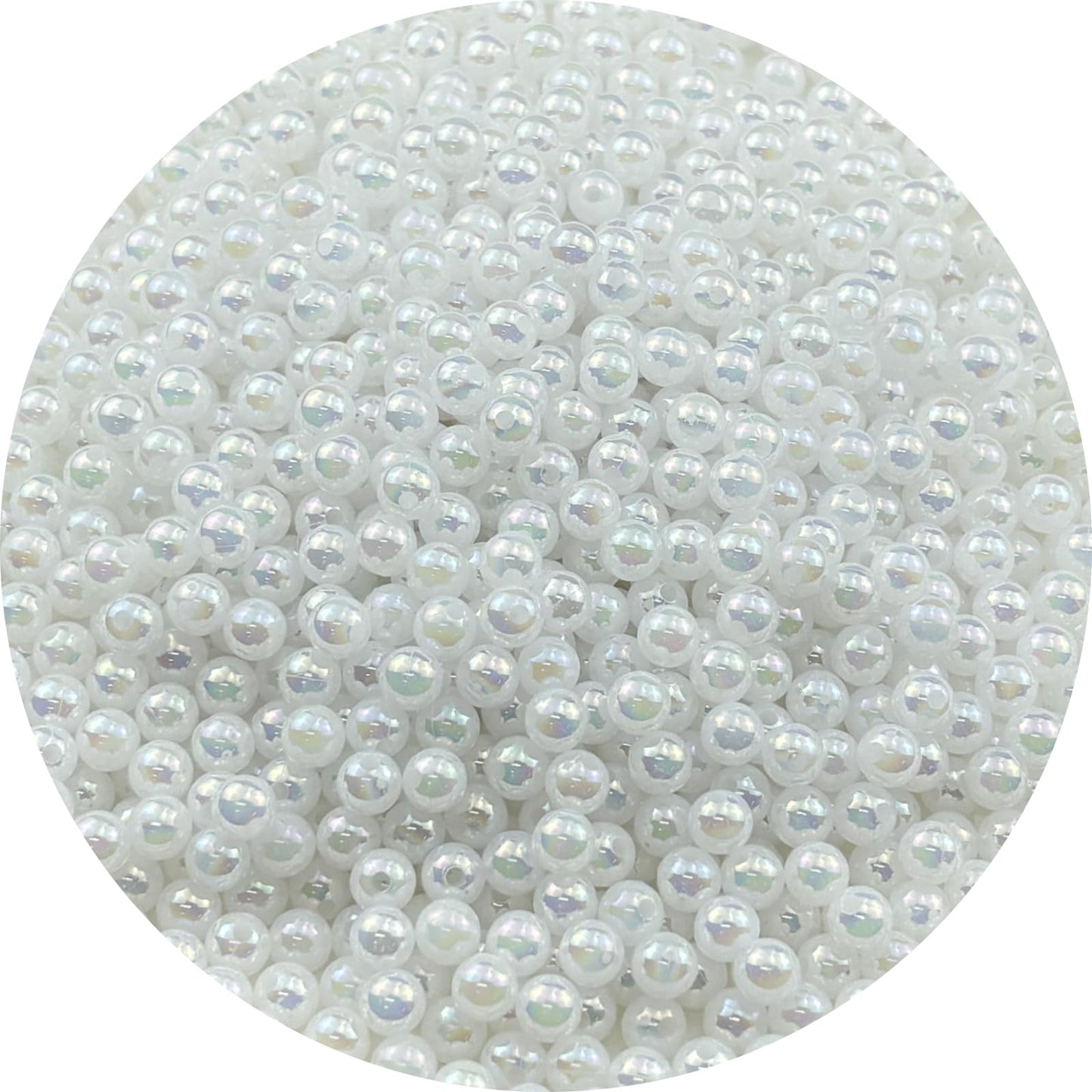 2000pcs 4mm Acrylic Round Beads AB Colors Acrylic Beads Round Spacer Beads with Hole for DIY Bracelet Necklace Jewelry Making Supplies Handmade Craft(Green AB) BST220