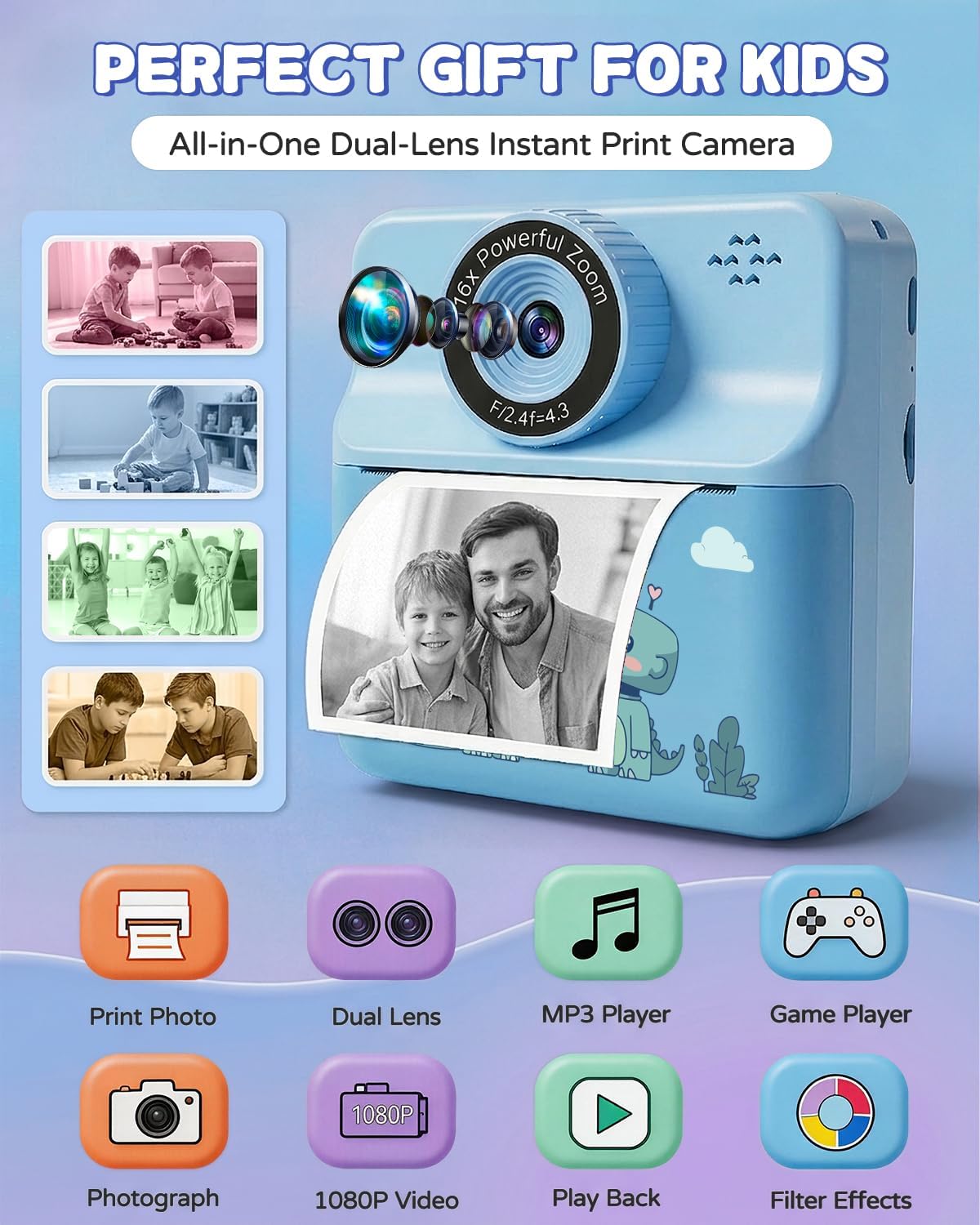 Kids Camera Instant Print with Carrying Case 88