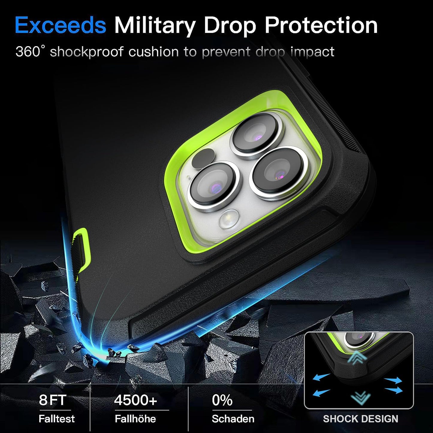 for iPhone 11 Case with Belt Clip Holster Kickstand & 2 Screen Protector, Full Protection Heavy Duty Phone Case, Shockproof Drop-Proof Durable Cover 6.1" [Black+Clip] WN420