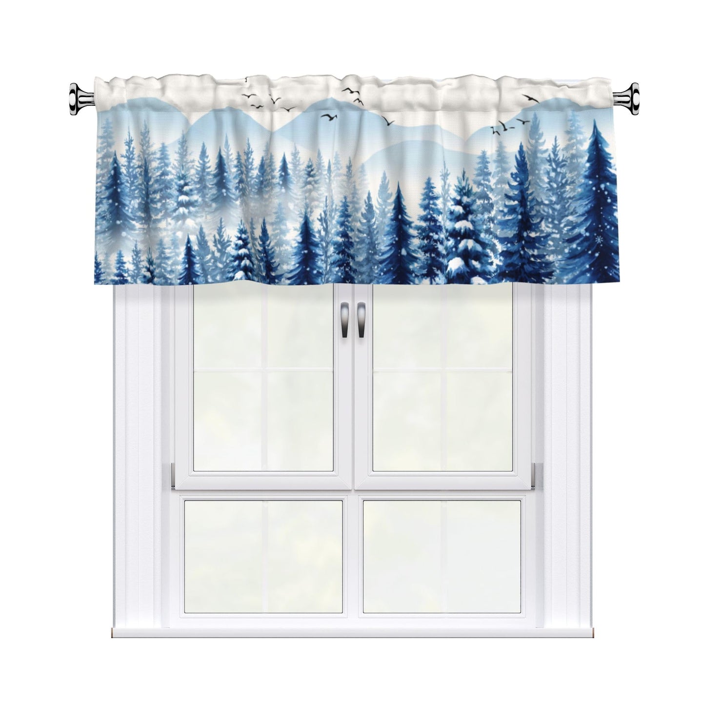 Easter Valances for Windows - Pink Spring Cafe Curtains Floral Bunny Short Curtains for Living Room Bathroom Bedroom Basement BST202