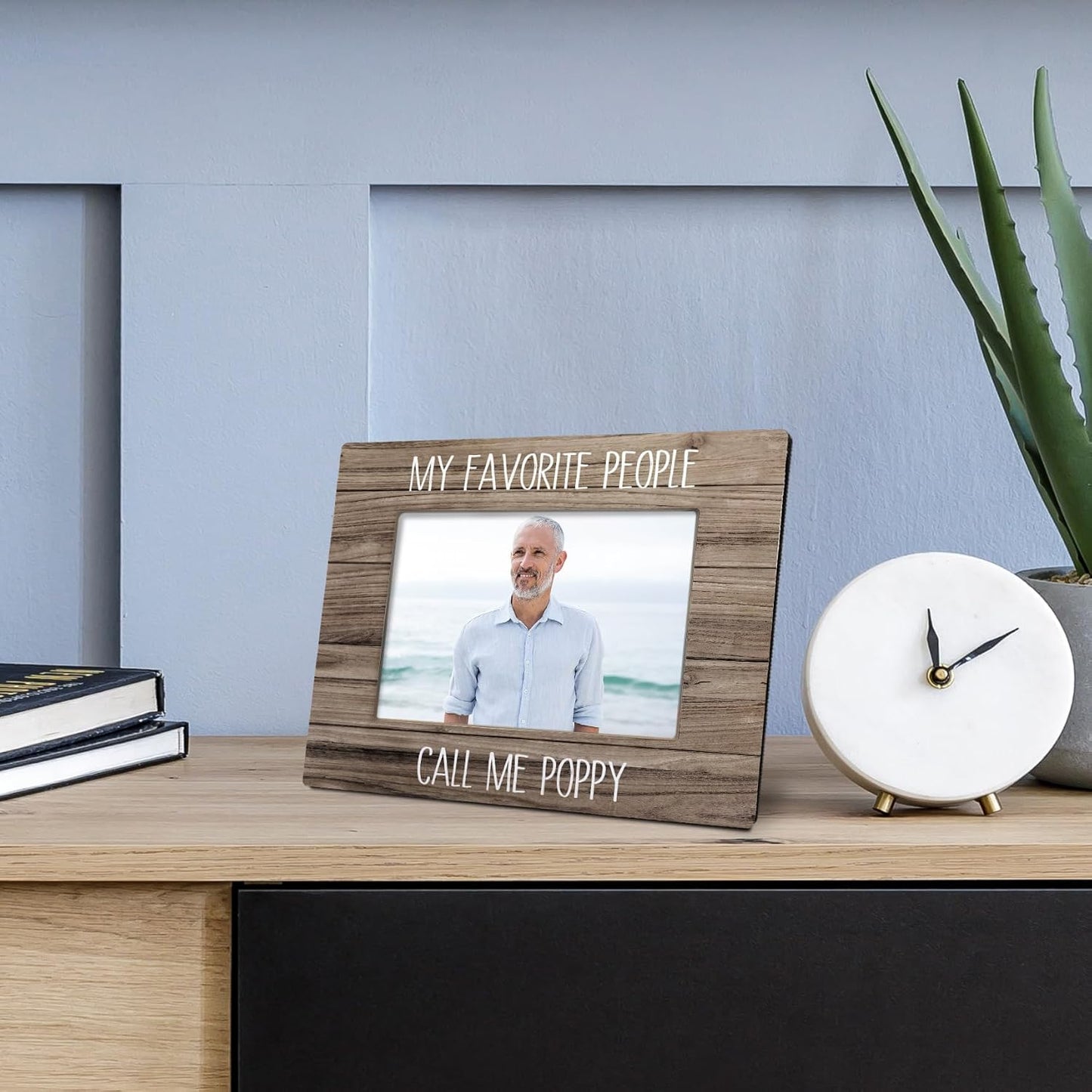 Poppy Picture Frame 8x10, Grandpa Picture Frames, Grandpa Gifts from Grandkids, Gifts for Poppy Fathers Day from Grandson Granddaughter, My Favorite People Call Me Poppy Photo Frame 5X7 BST326L