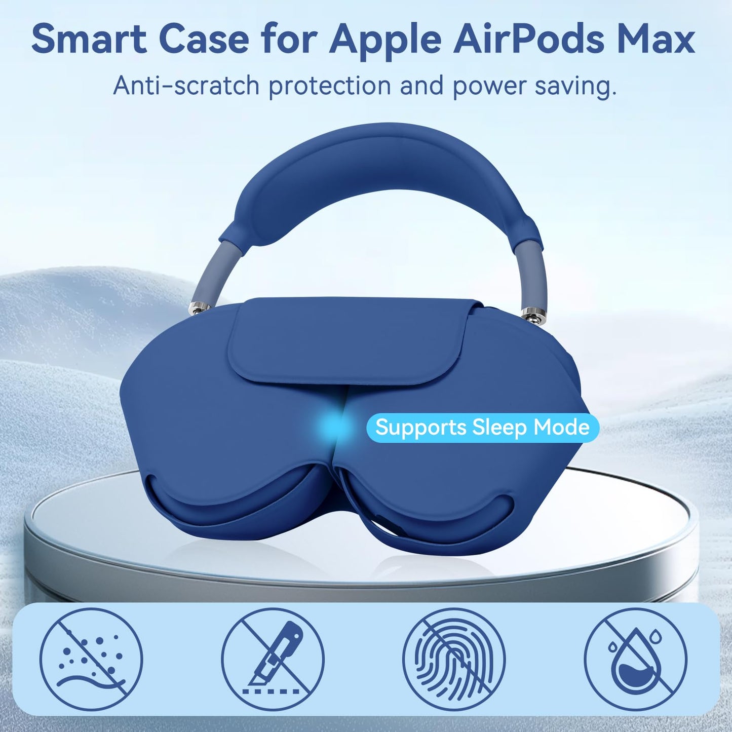 Case for Airpods Max Headphones, Ear Pad Case Cover/Ear Cups Cover/Headband Cover for AirPods Max 2 & 1 (USB-C/Lightning) (2026/2024/2020), Silicone for Apple Airpod Max 2,Accessories Cases,Deep Green WN420