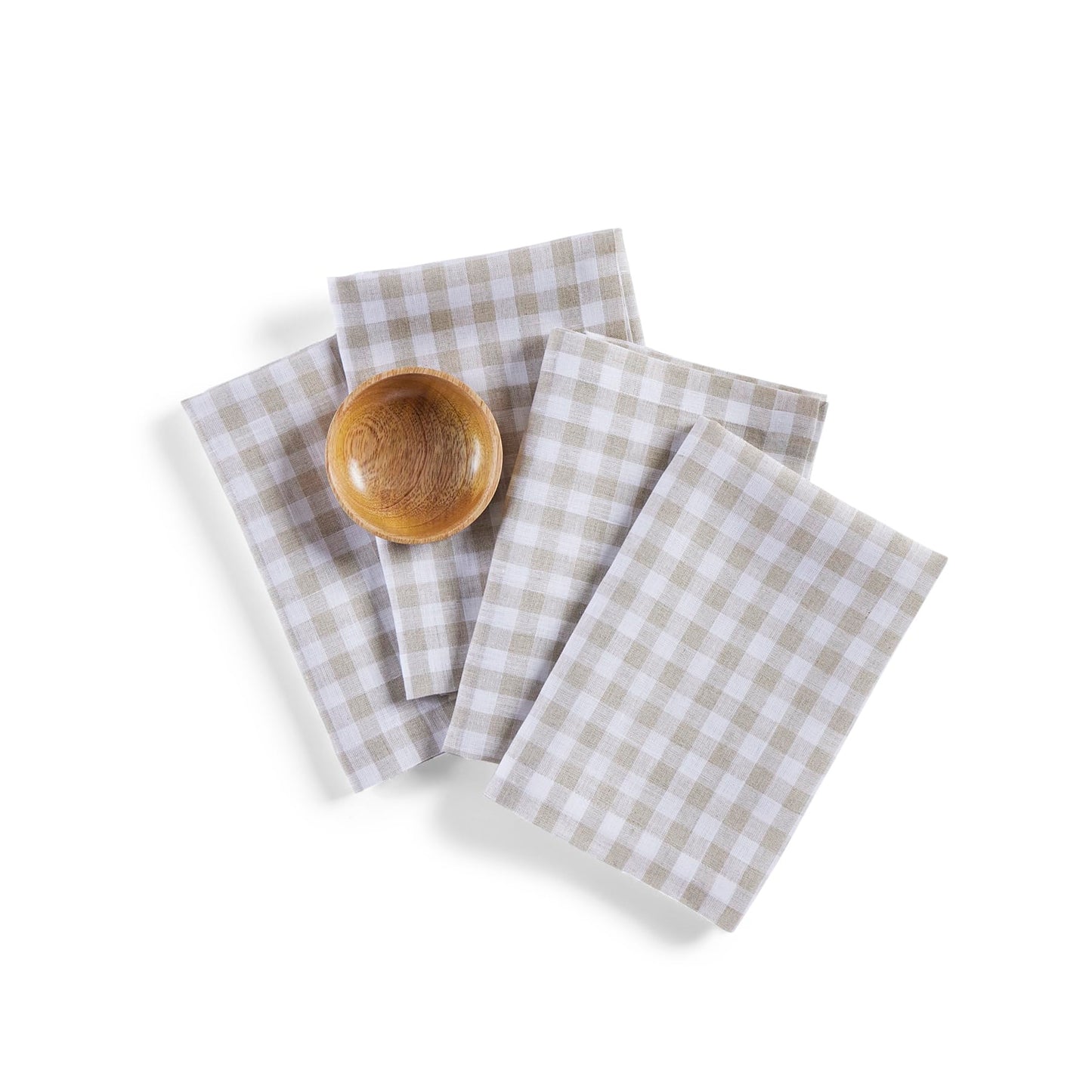 Solino Home 100% Linen Napkins Hydrangea Blue Check, 20 x 20 in, Set of 4 | Gingham Check Cloth Napkins for everyday meals, hosting and gifting; gingham checkered weave; Pure Linen; OEKO-TEX Certified BST326SOLH