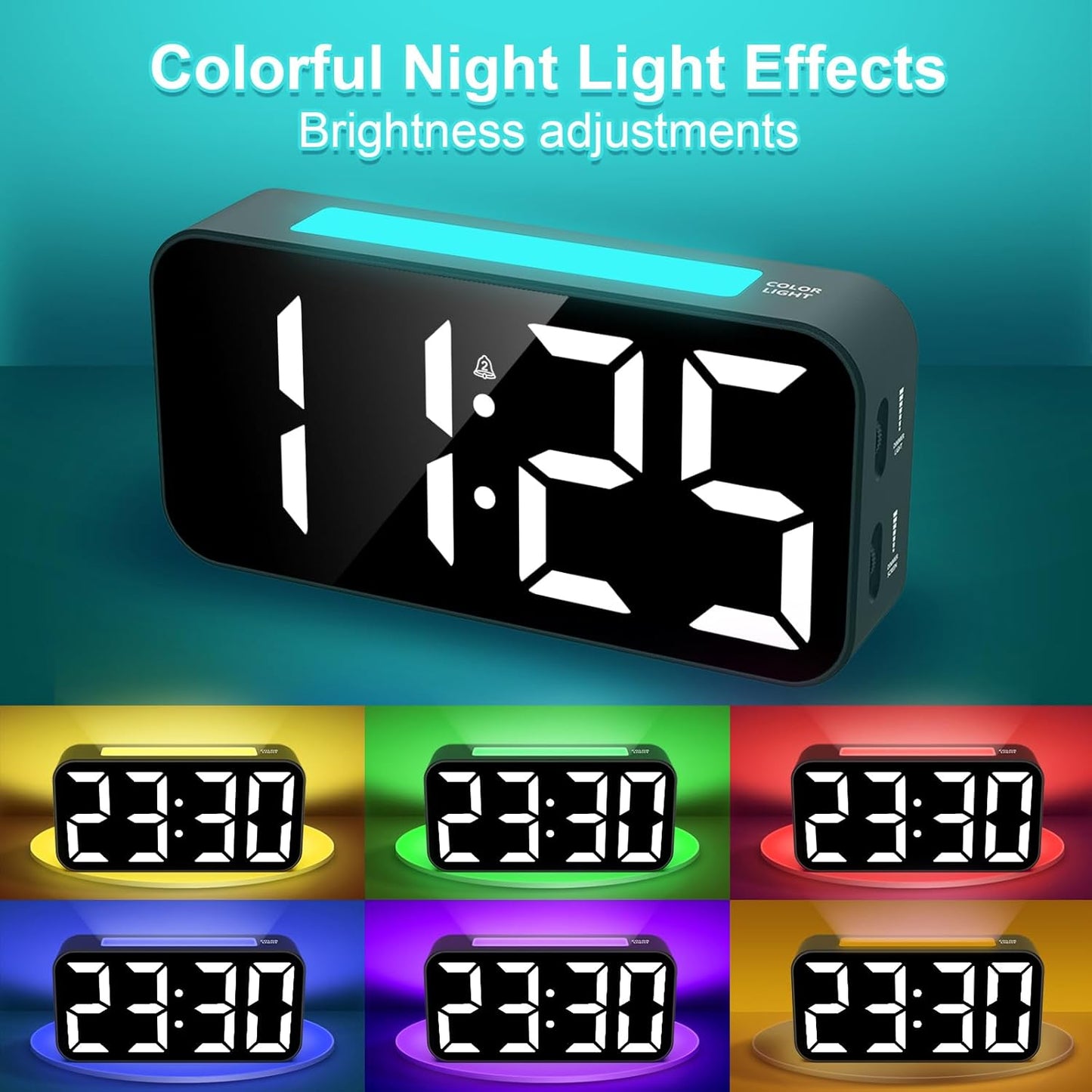 Colorful Nightlight Alarm Clock 73