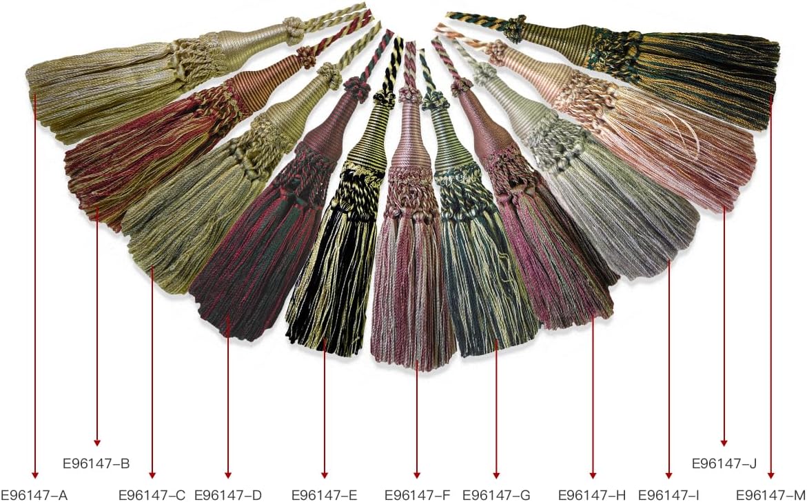 1 Pack Decorative Tassel with Hanging Loop, 13.78 in Total Length – Elegant Curtain Tieback, Door Handle Ornament, and Home Décor Accent - E96147_B BST326L