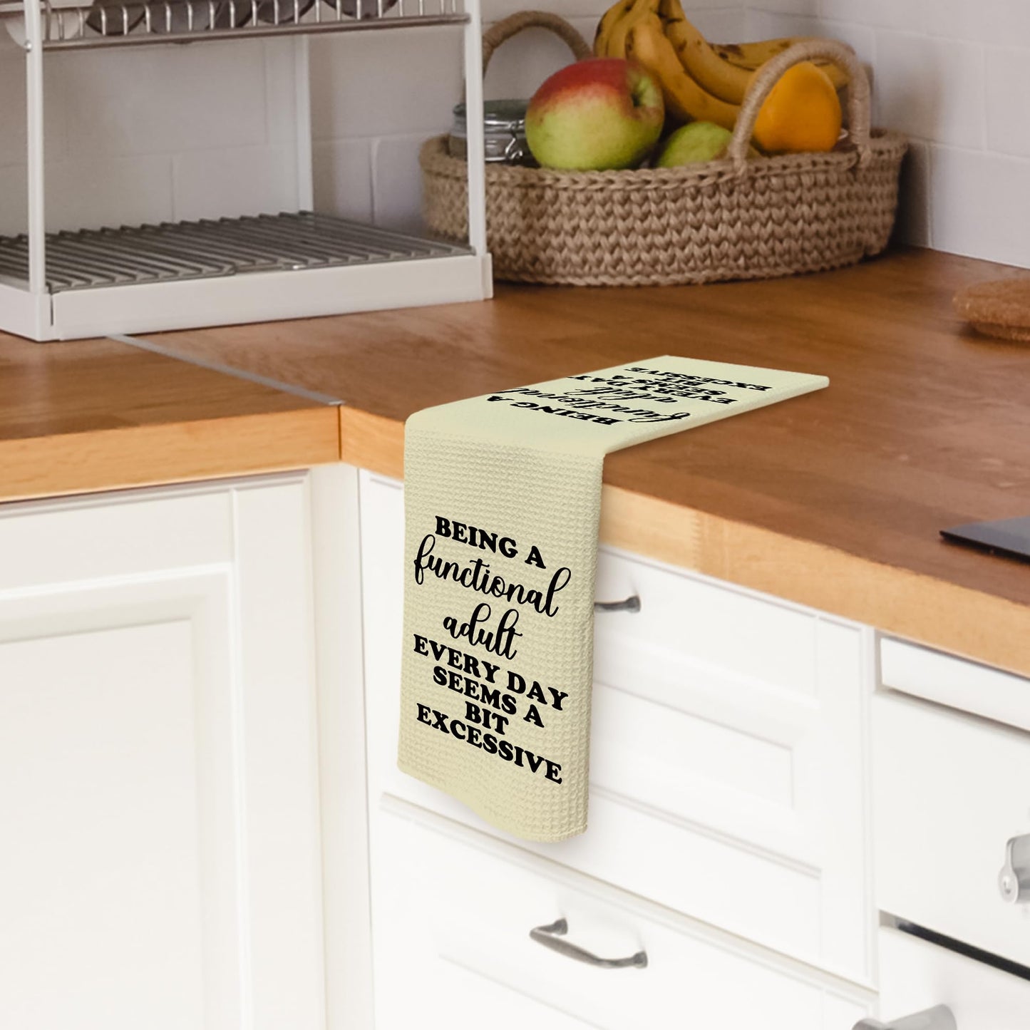 Funny Kitchen Towels Dish Towel Dishcloth 16x24 Inches, Funny Dish Towels with Sayings Towel Decorative Absorbent Hand Tea Towels for Kitchen Bathroom Decor, Humorous Gifts for Women Men BST326L