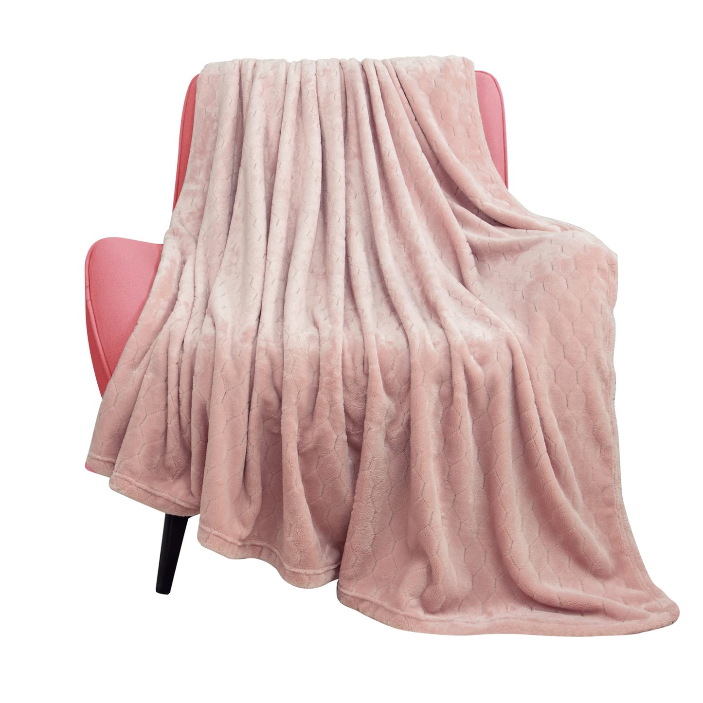 TOONOW Fleece Blanket Super Soft Cozy Throw Blanket 50" x 60", Lightweight Fuzzy Comfy Textured Flannel Blanket Warm Plush Throw Blankets for Couch, Sofa, Bed, Emerald WN420