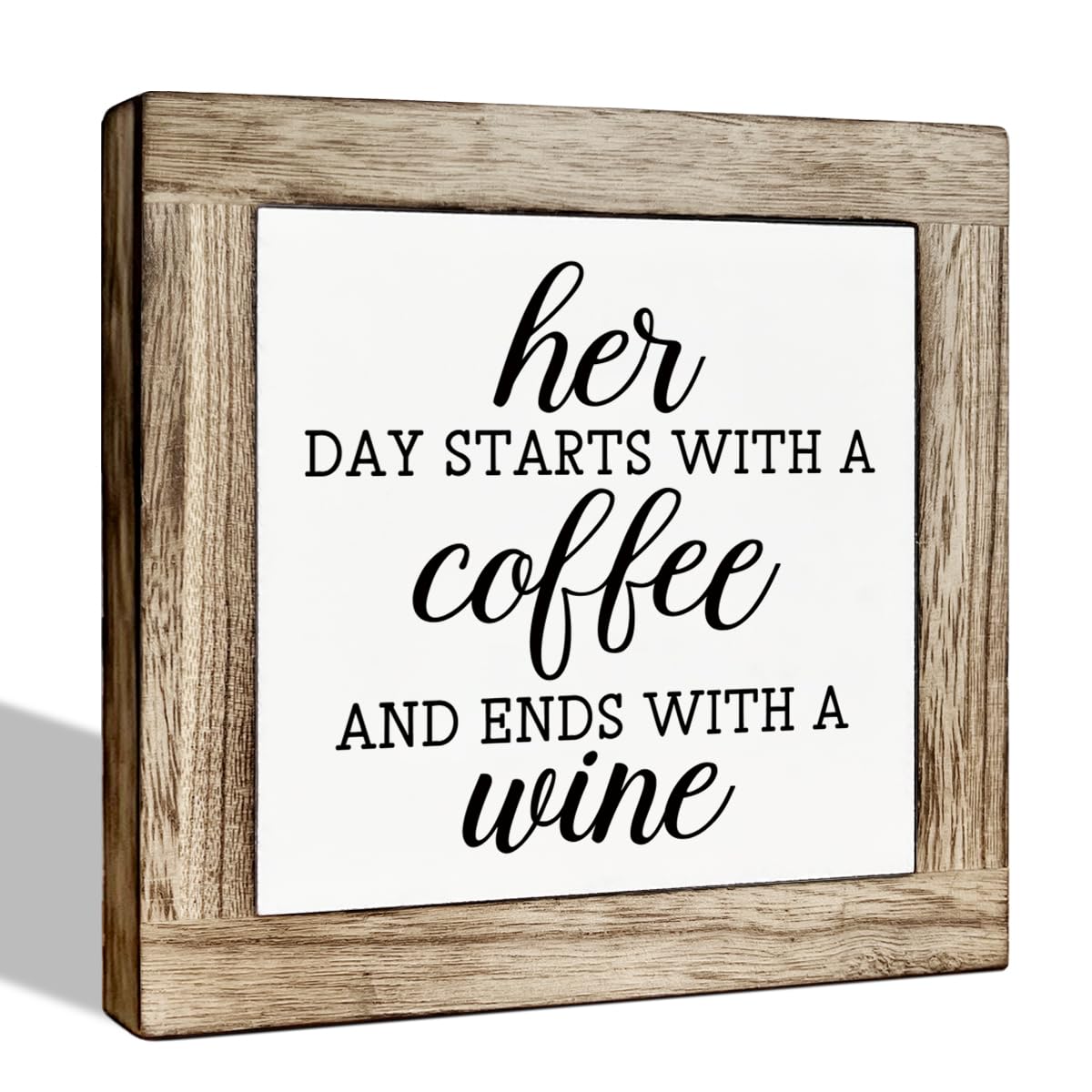 Funny Wooden Coffee Bar Decor Sign, Bar Decorations, in the Morning When Rise Give Me Jesus (and Coffee), Cafe Table Top Shelf Accessories, Cafe Signs Decor 5.9x5.9 Inches BST202
