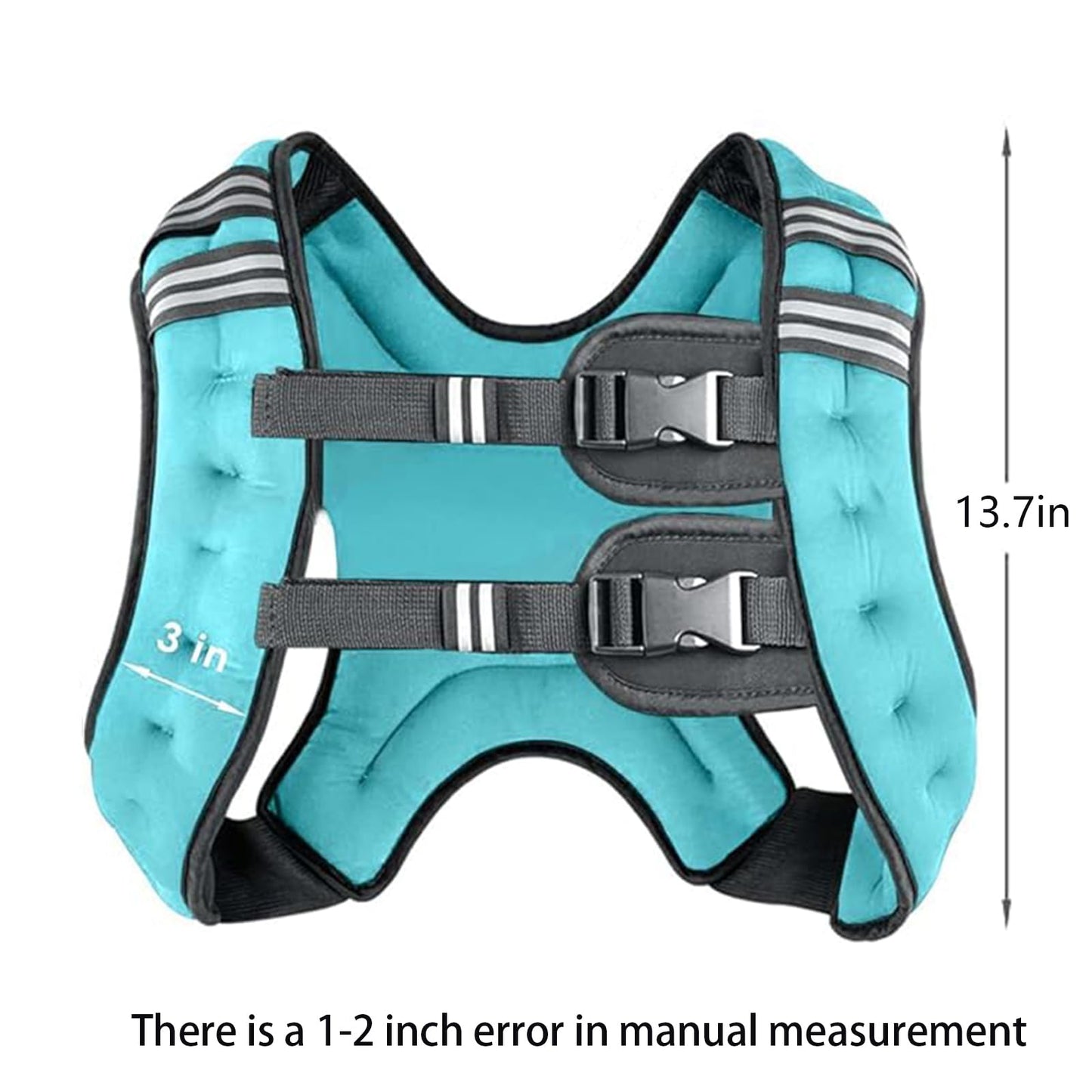 Prodigen Weighted Vest for Women and Men 8 12 16 20 25 30 Lbs with Reflective Stripe and Double Adjustable Buckle Straps Weight Vests for Strength Training, Jogging, Cardio, Weight Loss WN420