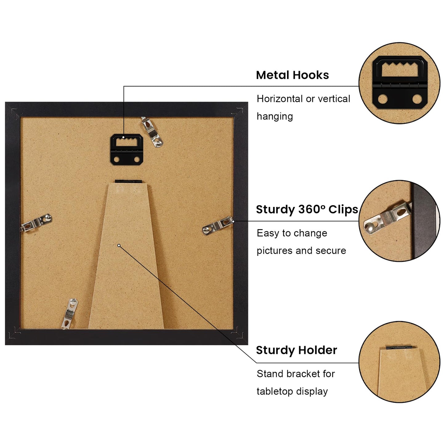 YESKAY 8x10 Picture Frame Set of 9, Display Pictures 5x7 with Mat or 8 x 10 Without Mat, Multi Photo Frames for Wall Mounting or Table Top Display, Blue BST326H