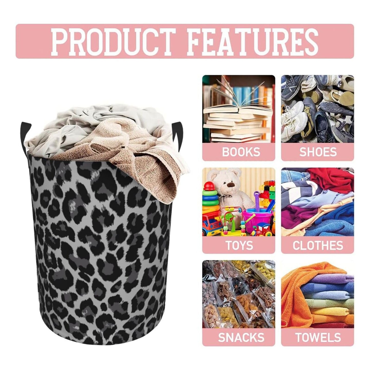 Basketball Round Laundry Hamper Basket Ball Texture Storage Basket Toys Clothes Organizer Bin For Home Bathroom Bedroom Dorm Nursery, 62l BST202