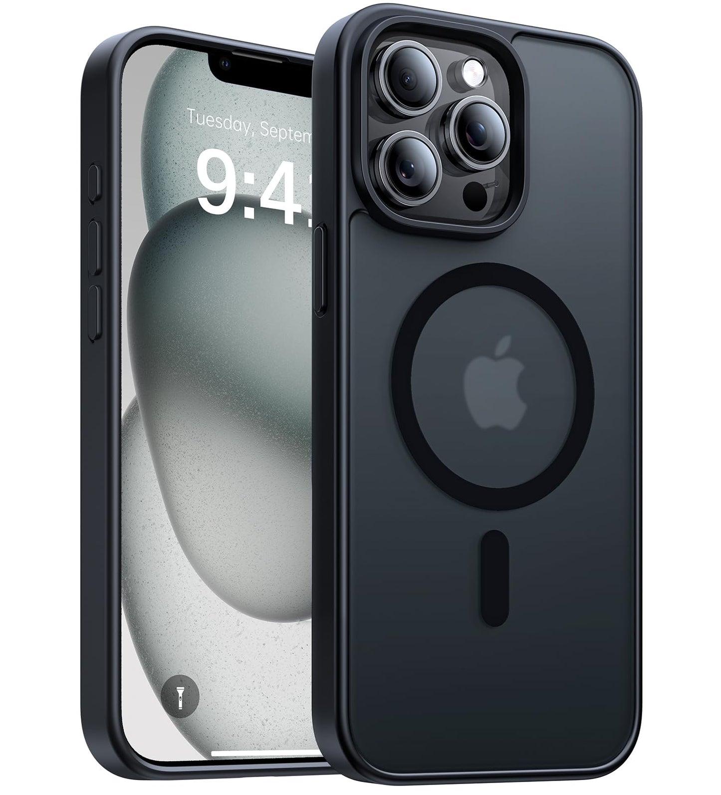 Magnetic for iPhone 17 Pro Max Case,[Anti-Slip][Compatible with MagSafe][Military Grade Drop Protection] Shockproof Protective Translucent Phone Case for iPhone 17 Pro Max Case,Wine Red WN420