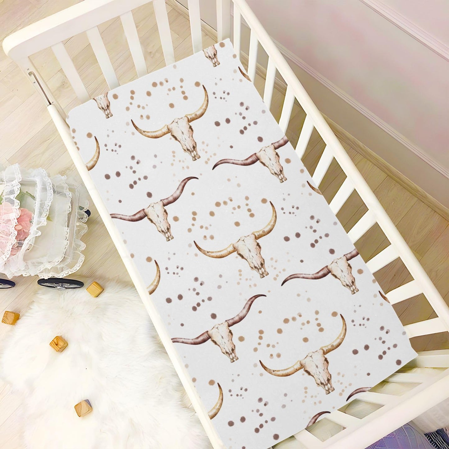 VIGTRO Vintage Duck Hunter Baby Crib Sheets for Boys Girls, Breathable Soft Fitted Crib Playard Sheets Baby Mattress Sheet, M 52x28x9in BST220