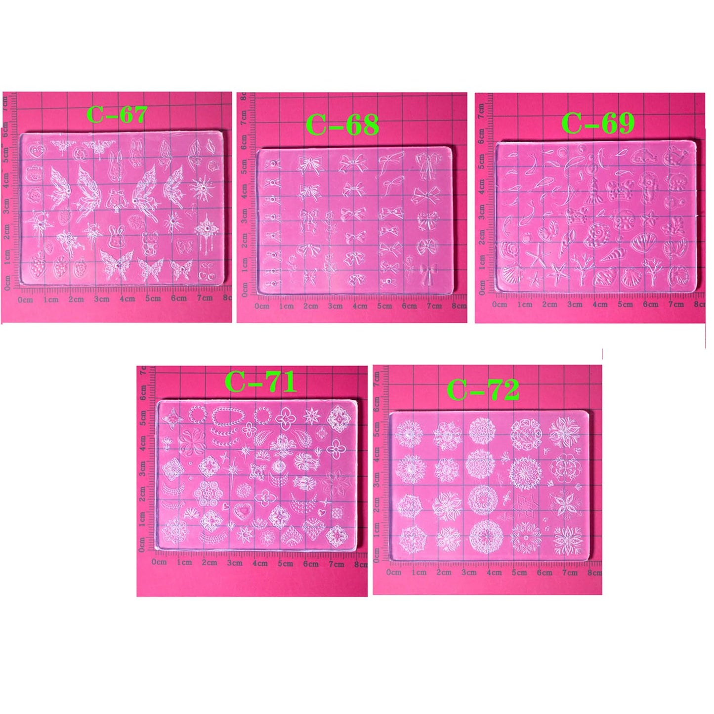 Nail Art Silicone Mold Beautiful 3D Nail Embossed Stencils Molds Epoxy Resin Mold DIY Crafts Party Home Decor BST220