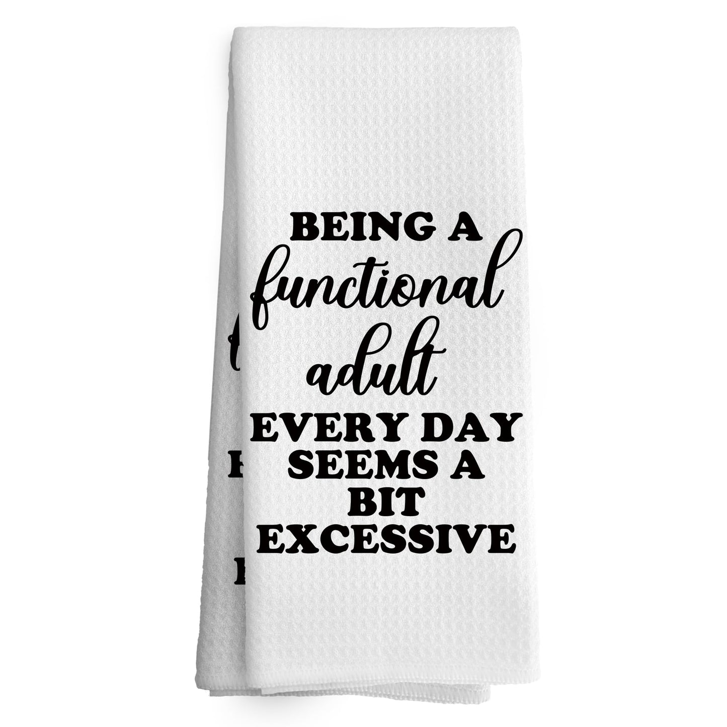 Funny Kitchen Towels Dish Towel Dishcloth 16x24 Inches, Funny Dish Towels with Sayings Towel Decorative Absorbent Hand Tea Towels for Kitchen Bathroom Decor, Humorous Gifts for Women Men BST326L