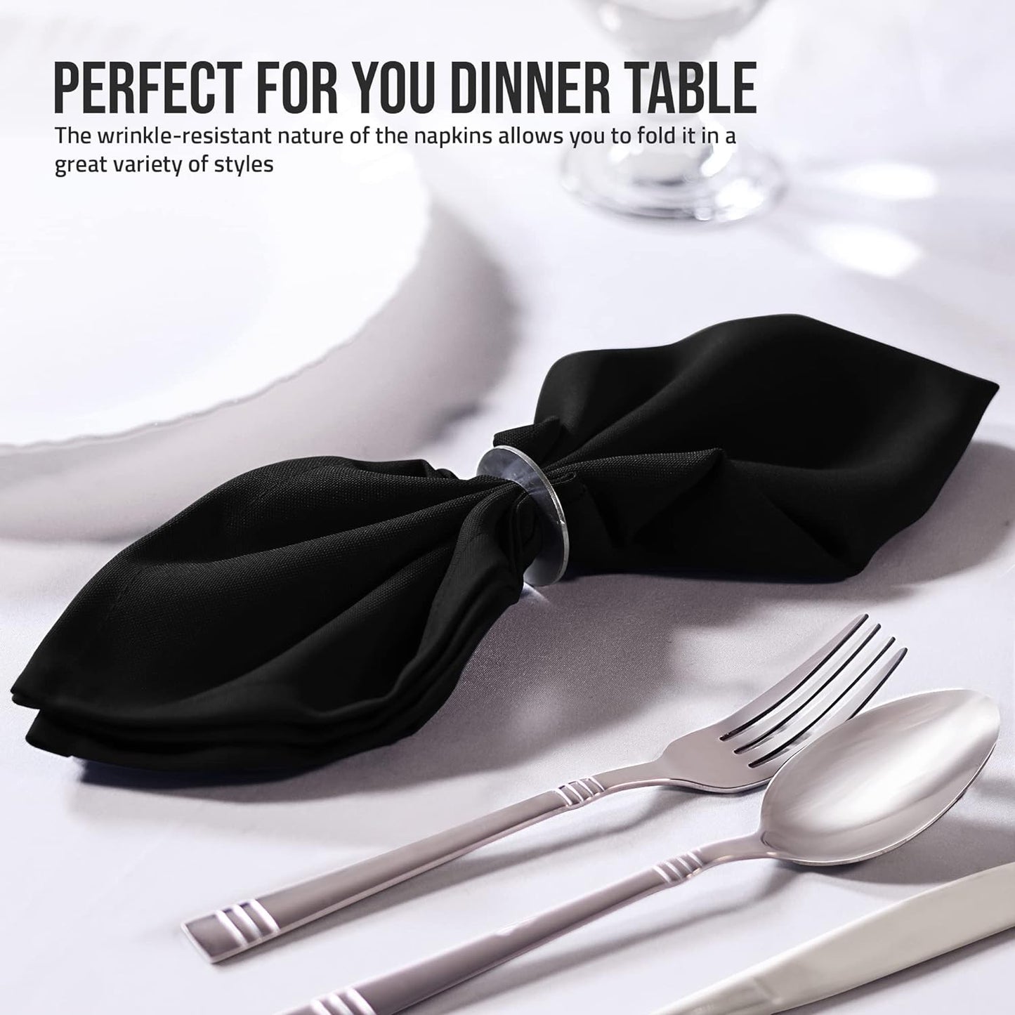 Utopia Home White Cloth Napkins (12 Pack, 20x20 Inches) 37