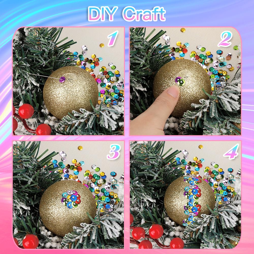 20000 PCS Loose Sequins Bulk Rainbow Cup Sequins 6MM Mixed Round Embroidery Sequin with Box Iridescent Sequin Spangles for Crafts Christmas Ball Wedding DIY Arts Sewing Dress Decoration BST220