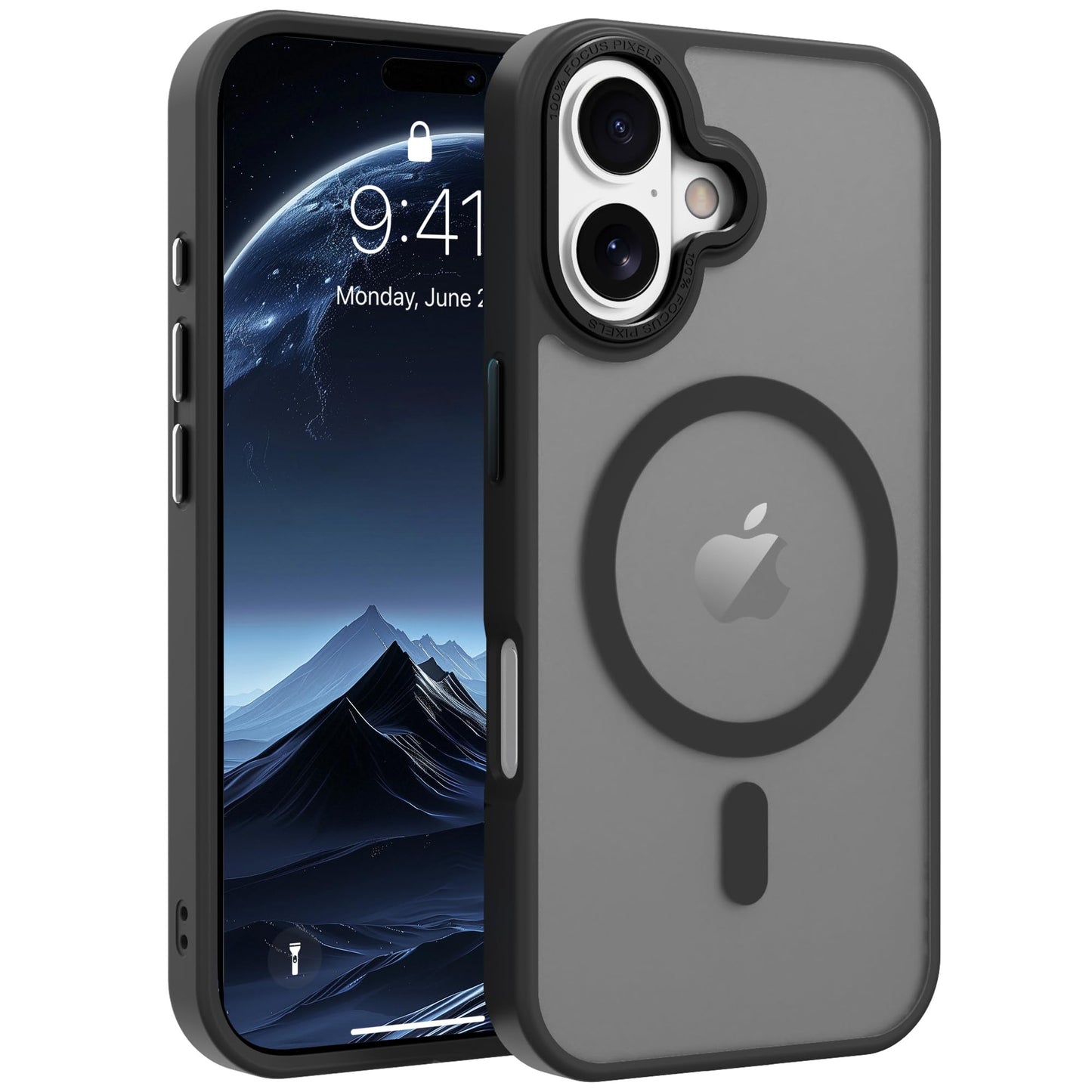 Magnetic for iPhone 17 Air Phone Case, [Compatible with MagSafe], Screen Protector X1, [Military Grade Drop Protection],Matte Finish,Slim,Shockproof,Protective (Black, iPhone 17 AIR) WN420
