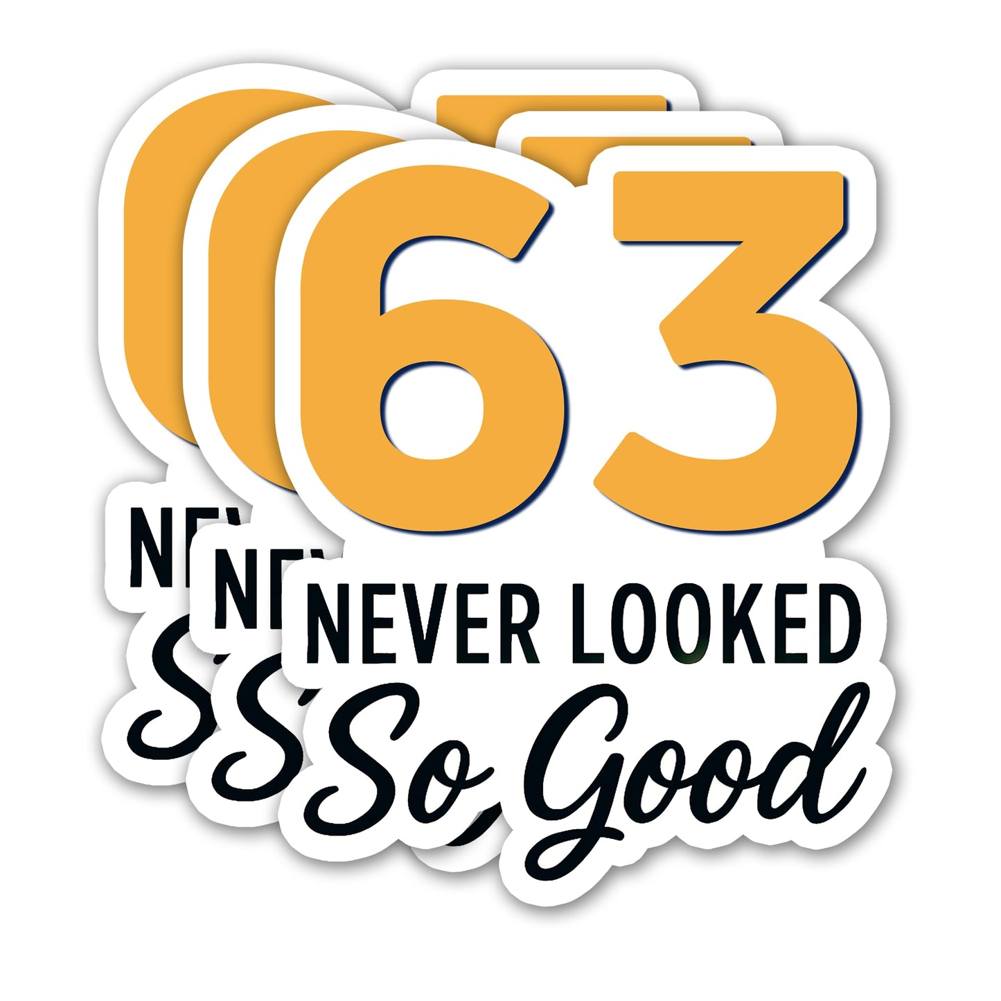 (3PCS) 83 Never Looked So Good Sticker – Happy 83th Birthday, Waterproof Vinyl Decals for Party Decor, Scrapbooking, Water Bottles, Laptops, Size 3" x 2.5" BST202