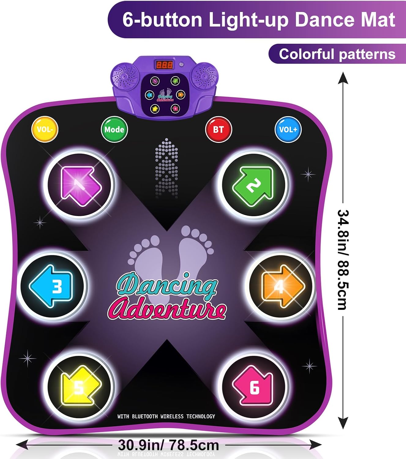 FLOOEYES Dancing Adventure Dance Mat Toys for 3-12 Year Old Kids 7071