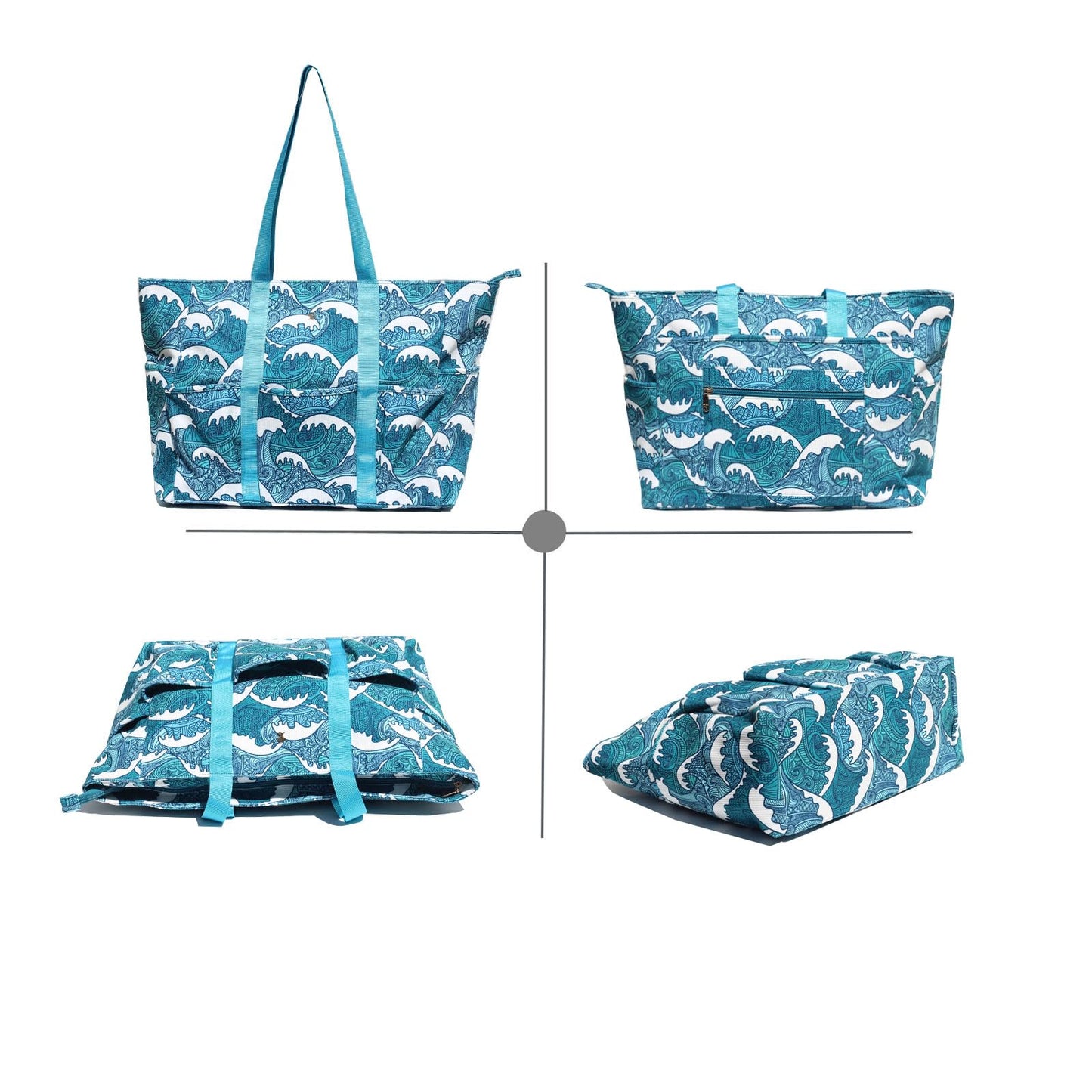 ESVAN Utility Tote Bag Weekender Duffle Bag with 13 Pockets - Perfect for Travel, Work, Gym, Beach, Teachers, and Nurses BST326H