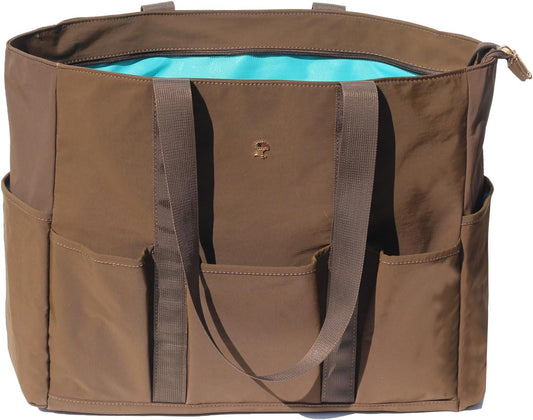 ESVAN Utility Tote Bag Weekender Duffle Bag with 13 Pockets - Perfect for Travel, Work, Gym, Beach, Teachers, and Nurses BST326H