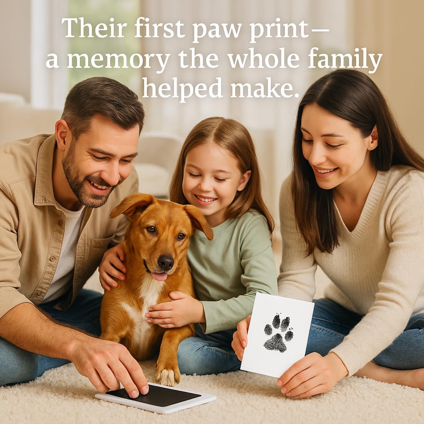Paw Print Kit for Dogs, Inkless Clean Touch 3.1×4.9 in, Paw Print Kit for Dogs and Cats, Mess-Free for Puppies Kittens Pet Memorial WN420