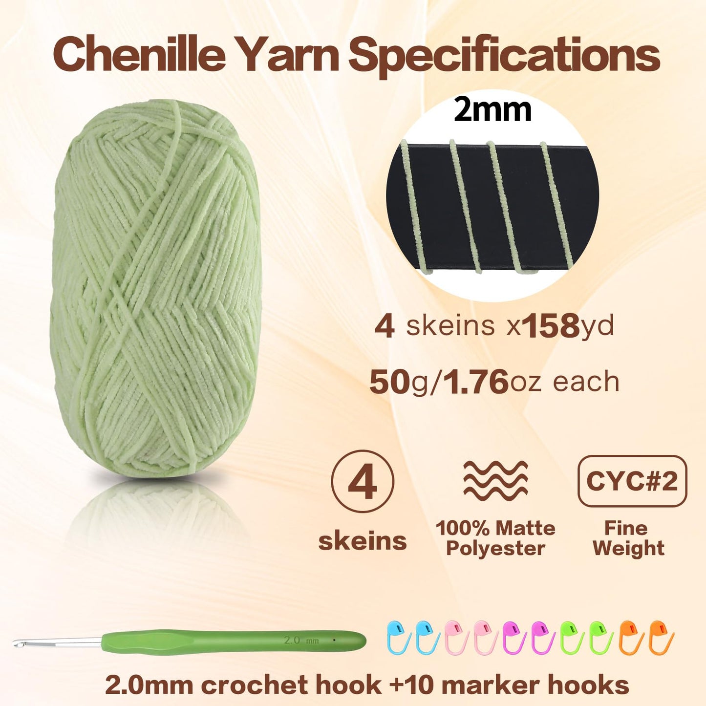 4 Pack of 1.76oz Chenille Yarn for Crocheting,158yards Soft Fluffy Velvet Yarn, Ideal Crochet for DIY Baby Blankets Toys Scarves Throw Pillows Hats Cushions(Purple) BST326L