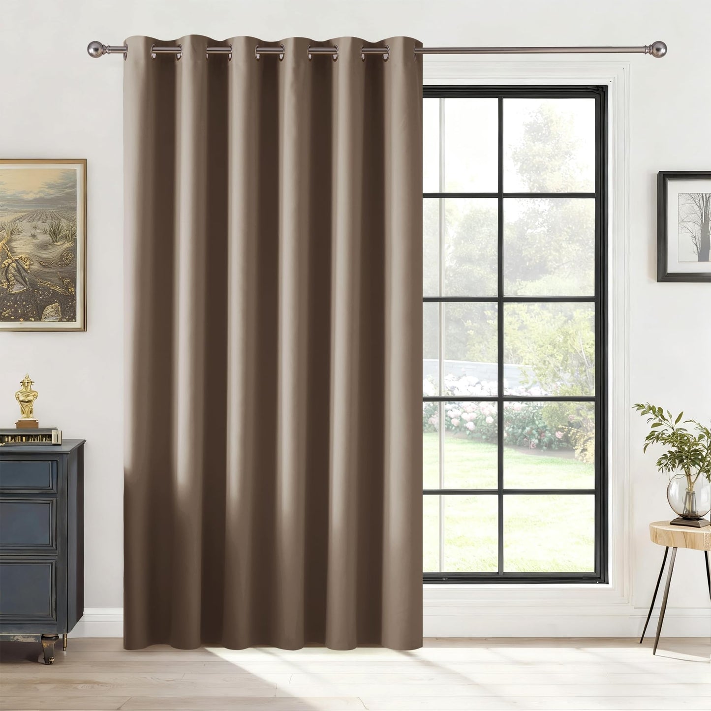 RYB HOME Room Divider Curtains Thermal Insulated Noise Reduce Privacy Window Curtains for Kids Bedroom Nursery Laundry Room Partitions, Wide 150 inches x Long 96 inches, Teal, 1 Panel BST220