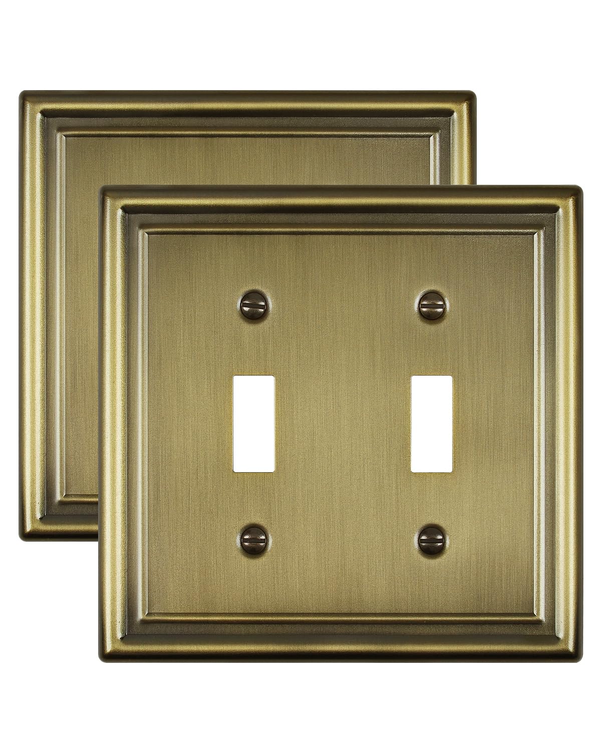 Decorative Metal Wall Plates, Switch Plates Outlet Covers (Off White/1 Decorator 4 Pack) WN420