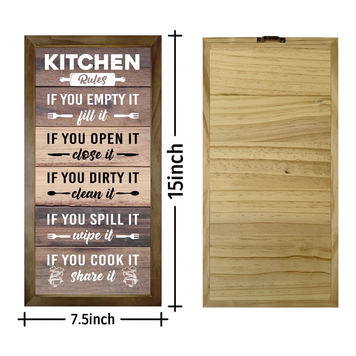 Rustic & Funny Bathroom Signs - Western & Farmhouse Bathroom Rules Wall Decor E1 BST202