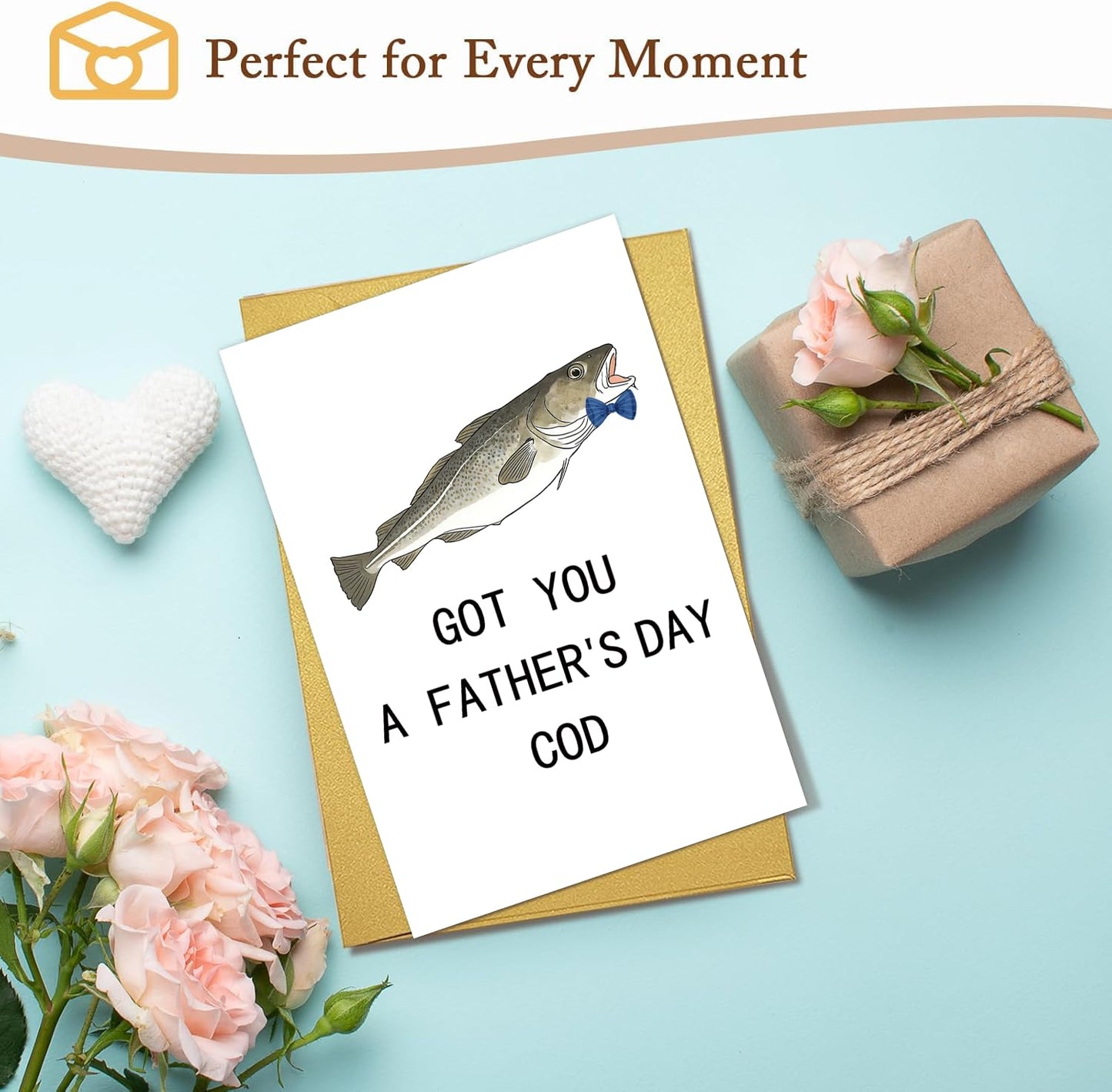 Funny Fathers Day Card for Dad Stepdad Bonus Dad Husband Grandpa, Humorous Happy Father's Day Card Gift from Son Daughter Grandson Granddaughter, Unique Fathers Day Card for Him BST202