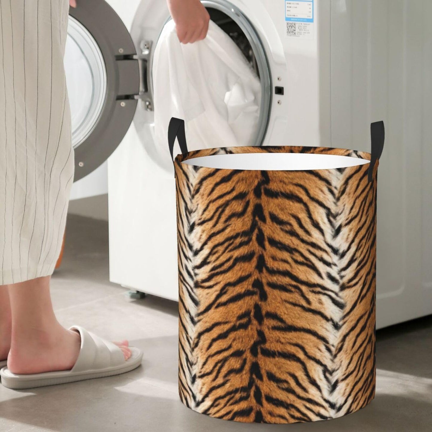 Basketball Round Laundry Hamper Basket Ball Texture Storage Basket Toys Clothes Organizer Bin For Home Bathroom Bedroom Dorm Nursery, 62l BST202