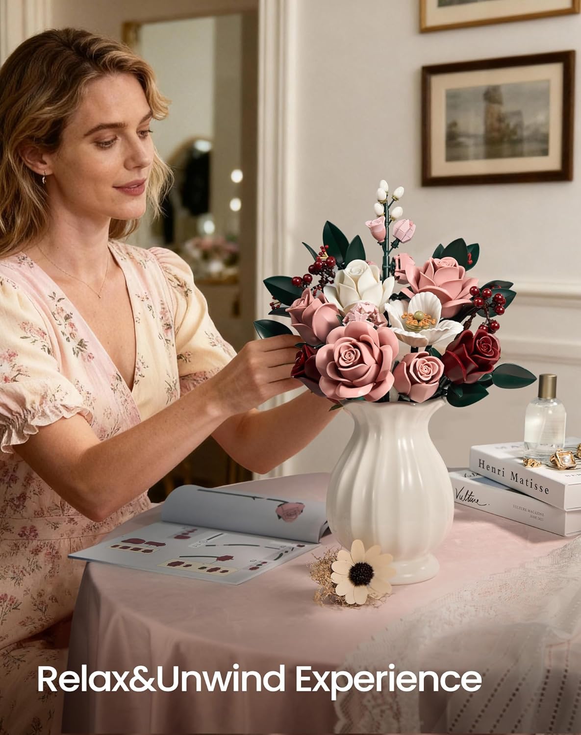 Dusty Rose Bouquet Building Set 88