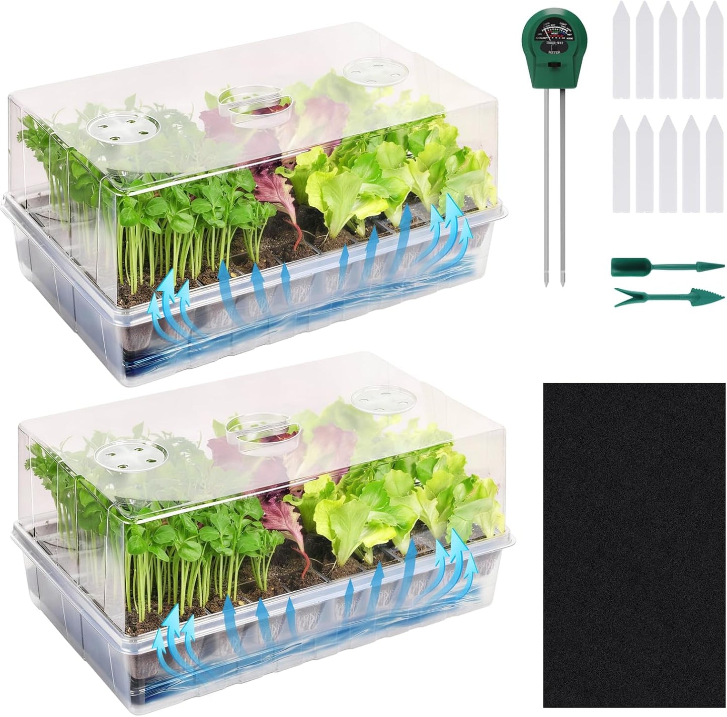 Adawook Self-Watering Seed Starter Tray, Seed Starter Kit Self Water N3233