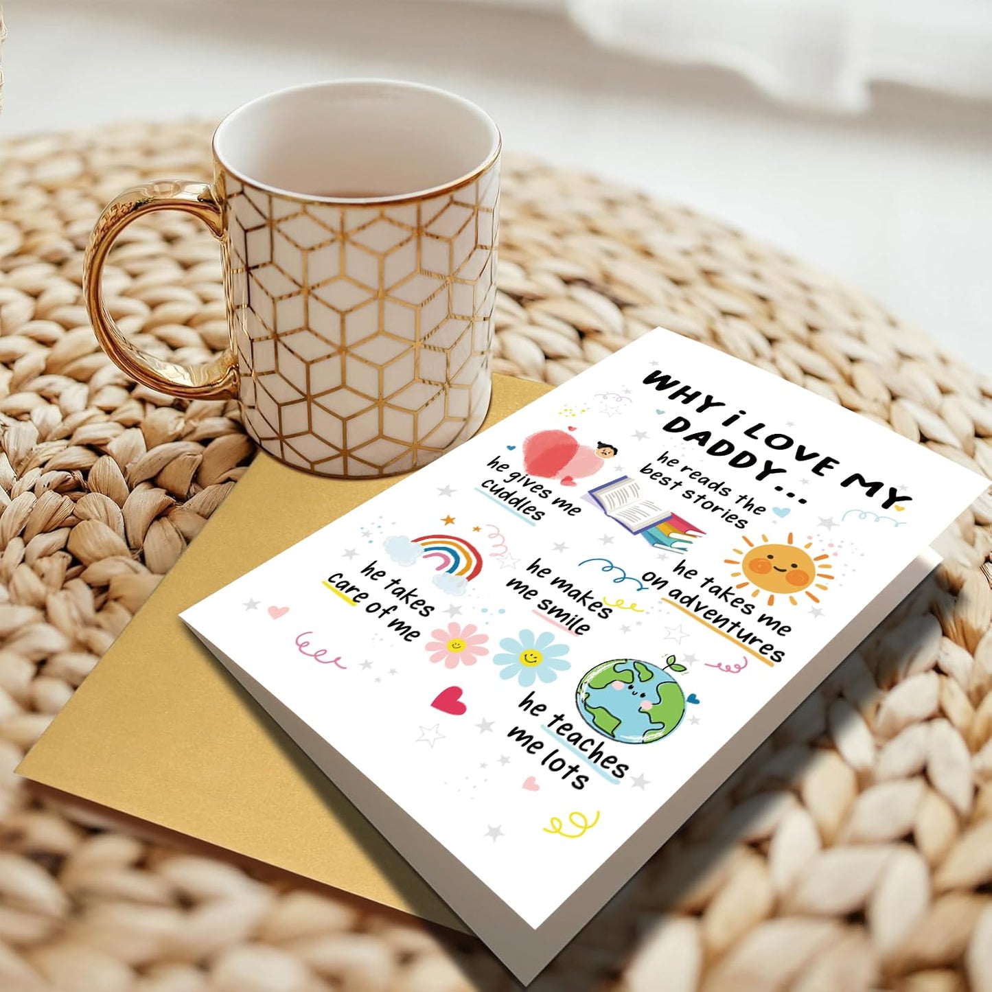 Funny Fathers Day Card for Dad Stepdad Bonus Dad Husband Grandpa, Humorous Happy Father's Day Card Gift from Son Daughter Grandson Granddaughter, Unique Fathers Day Card for Him BST202