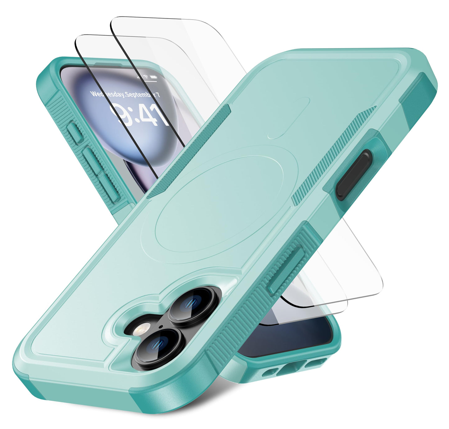 Magnetic for iPhone 17 Air Case [Compatible with MagSafe] [Shockproof] [Heavy Duty Protection] Pocket-Friendly & Tough Non-Slip Protective Phone Cover for iPhone 17Air 6.6", Black WN420