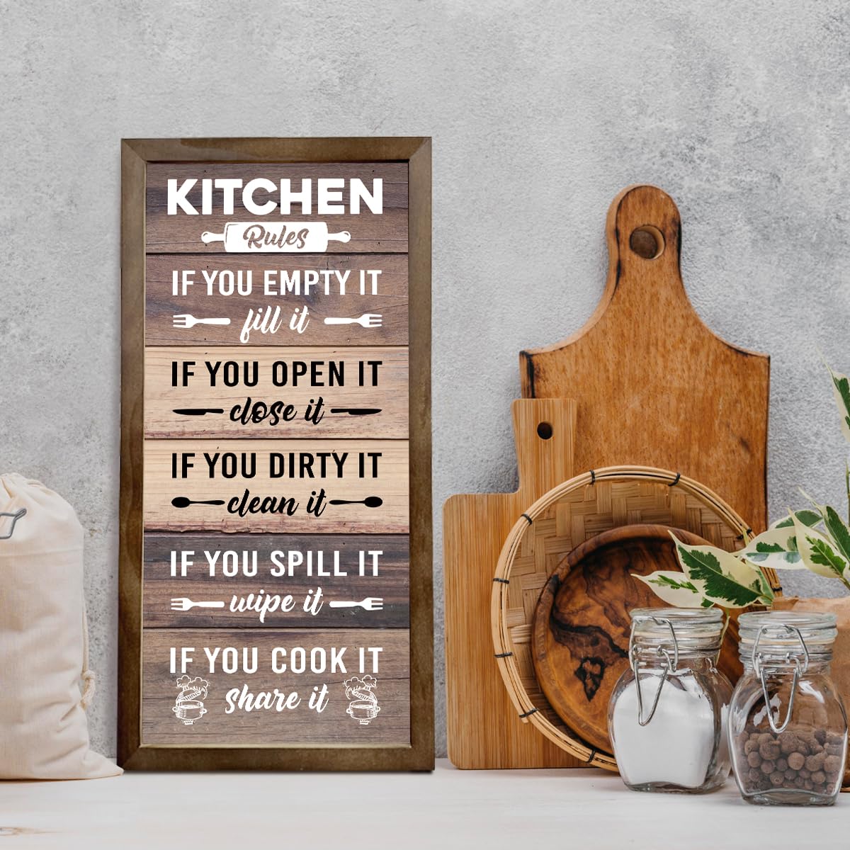 Rustic & Funny Bathroom Signs - Western & Farmhouse Bathroom Rules Wall Decor E1 BST202