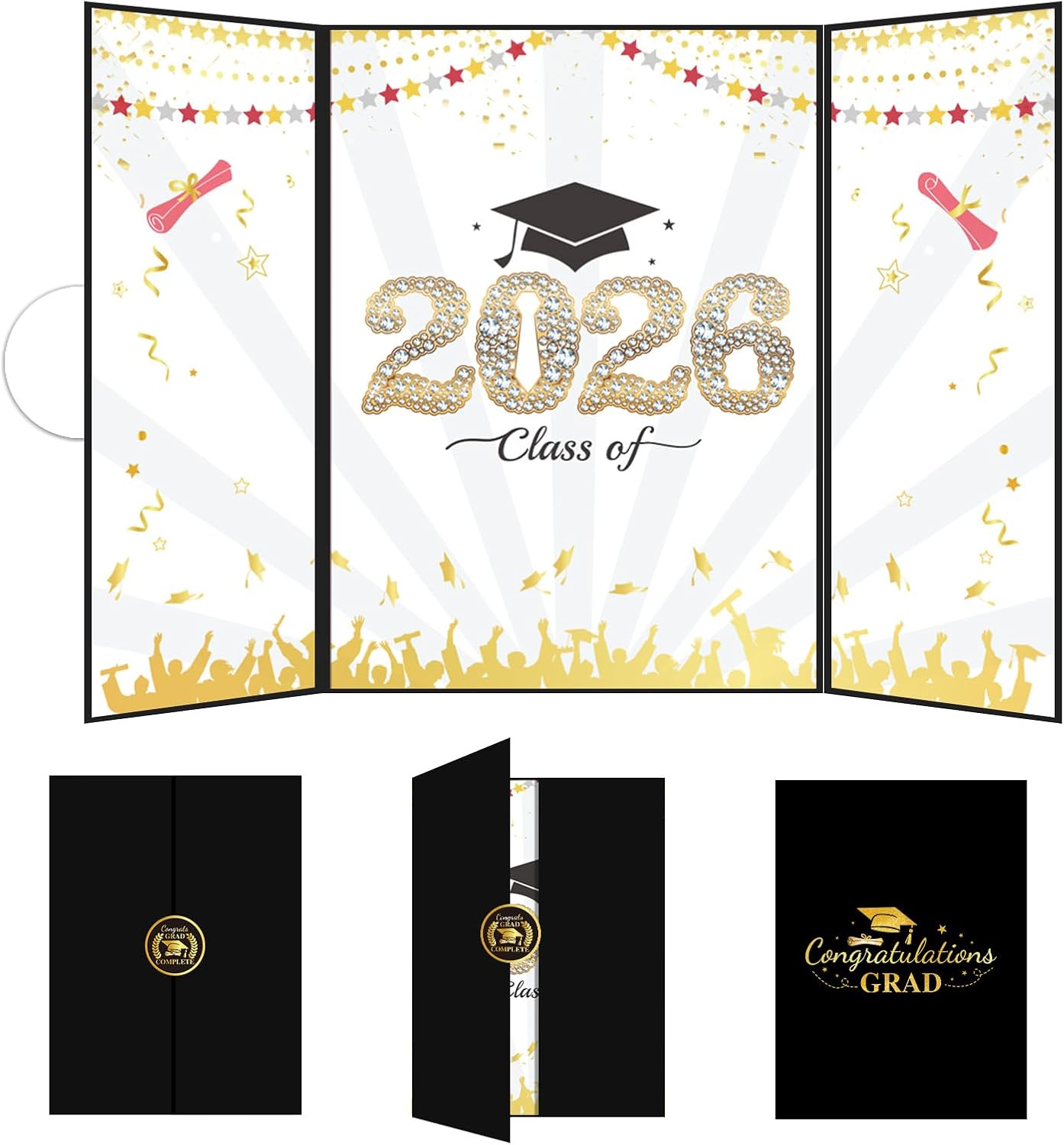 Graduation Guest Book 2026, Black Sign in Book | Class of 2026 sign in book for graduation parties, memory collection, guest messages and keepsake display BST220