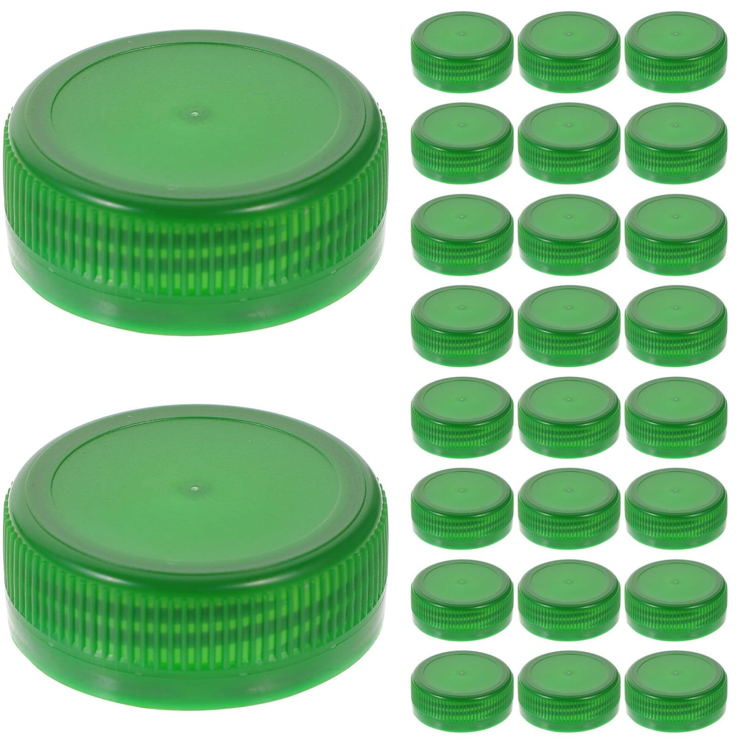 100Pack White Plastic Bottle Caps, 38mm (1.53") Replacement Lids, Leak-Free Screw-on Caps for Juice, Milk, Water Bottles Tops and Diy Crafts BST202