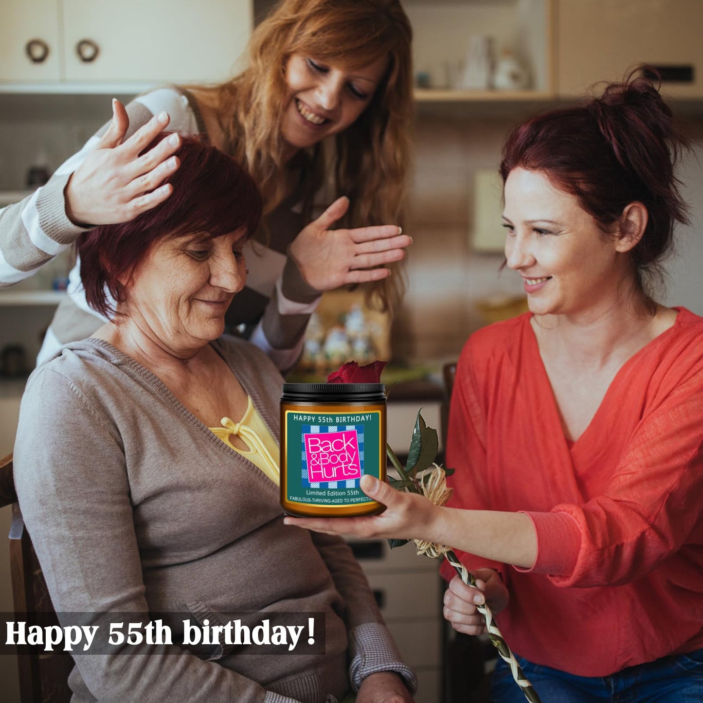 Happy 80th Birthday Decorations Gifts for Women Men, 80th Birthday Candles for Her Him, Funny 80 Years Old Ideas- Lavender Scented Candle BST326L