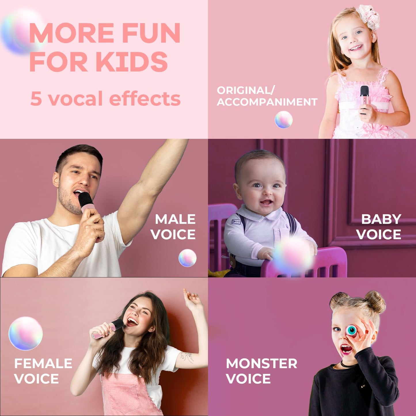 YLL Karaoke Machine for Kids, Portable Mini Speaker with 2 Wireless Microphones, TOP Kids Gifts for Girls Ages 3, 4, 5, 6, 7, 8, 9, 10+ Years Old, 4-12th Birthday Singing Present Toy Party (Purple)
