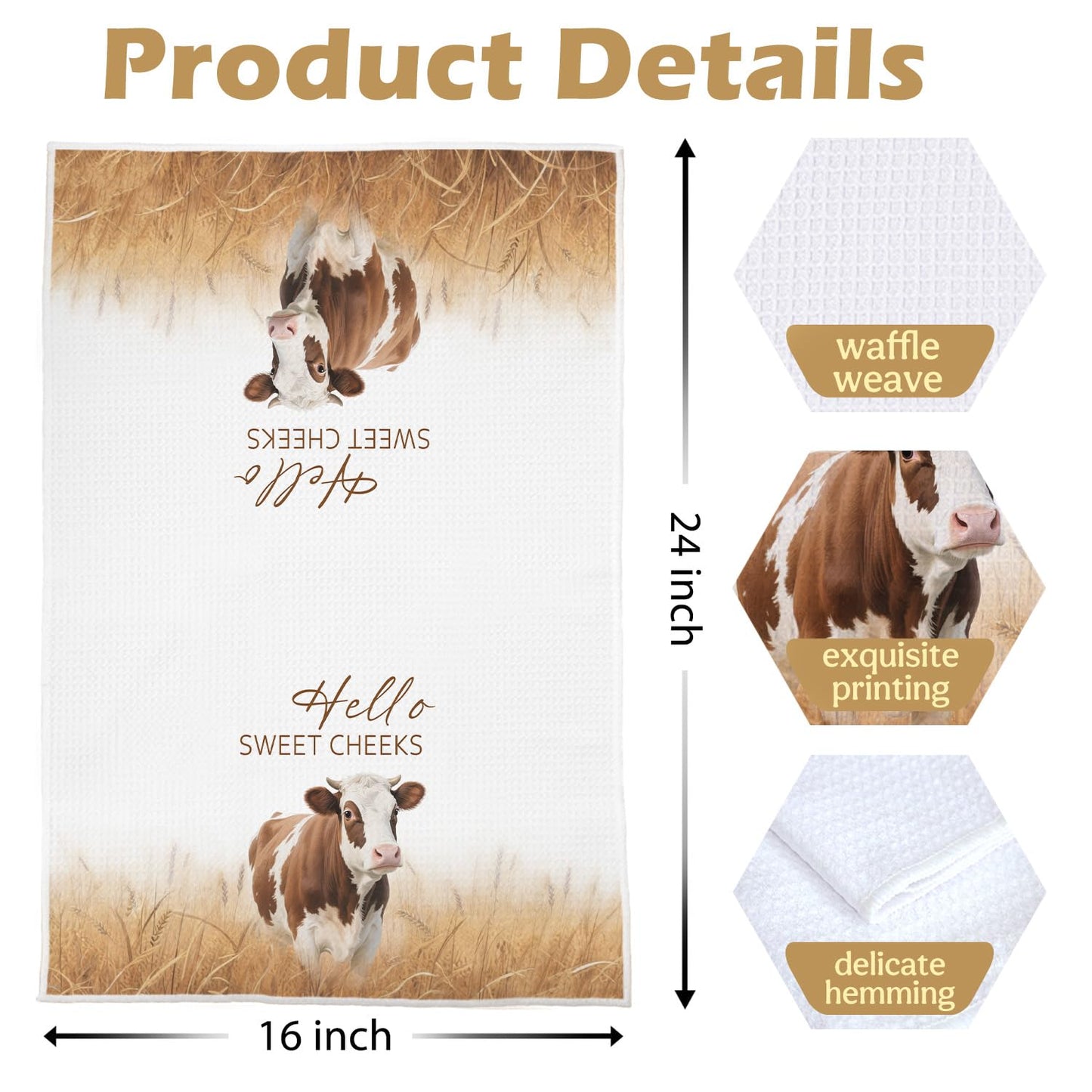 Raccoon Gifts Bathroom Towels Set - Raccoon Gifts Decorative Hand Towels, Hello Sweet Cheeks Bathroom Decor, 16x24 Inches Set of 2 BST220