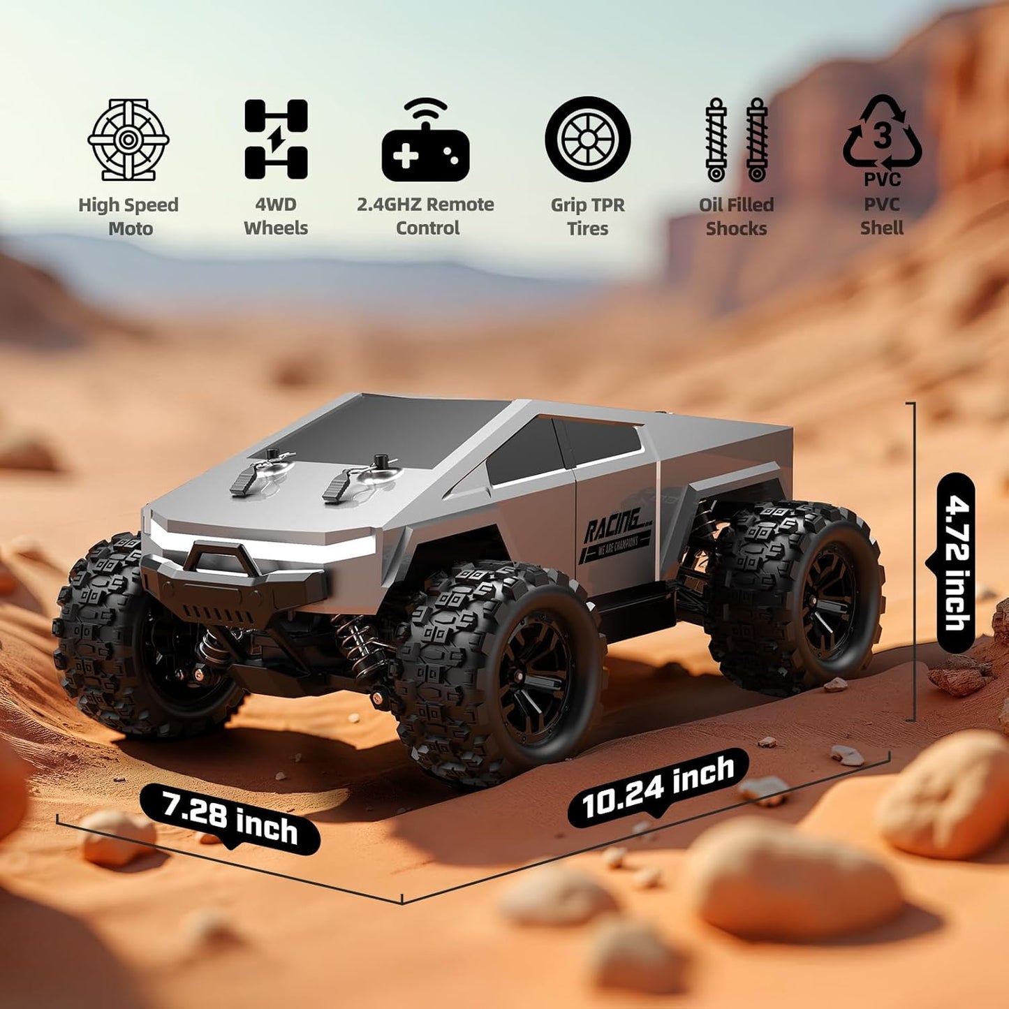 WayEee 1:18 Fast RC Car 40 KPH High Speed 4X4 Remote Control Monster Truck 39