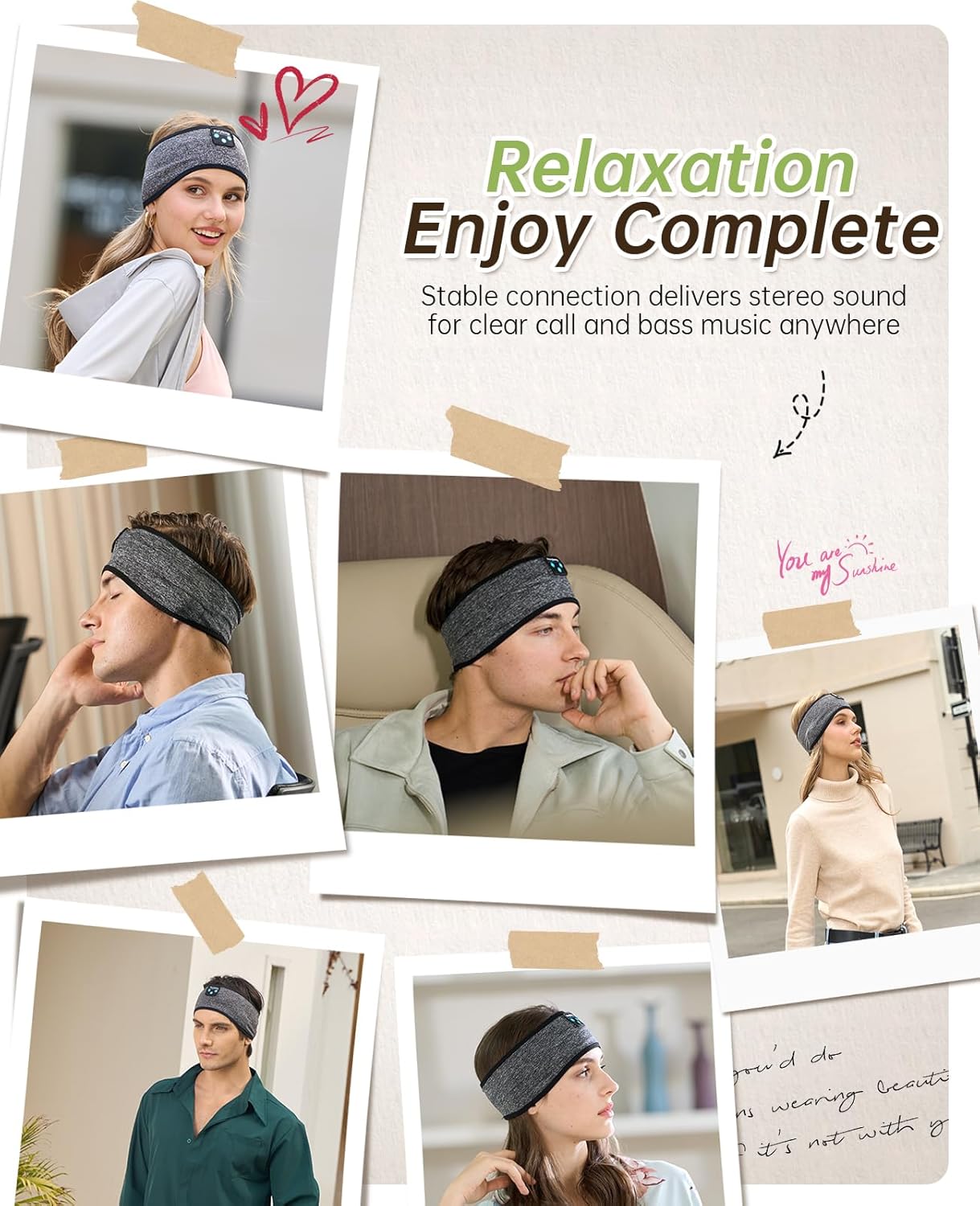 Perytong Sleep Headphones Bluetooth Headband 32