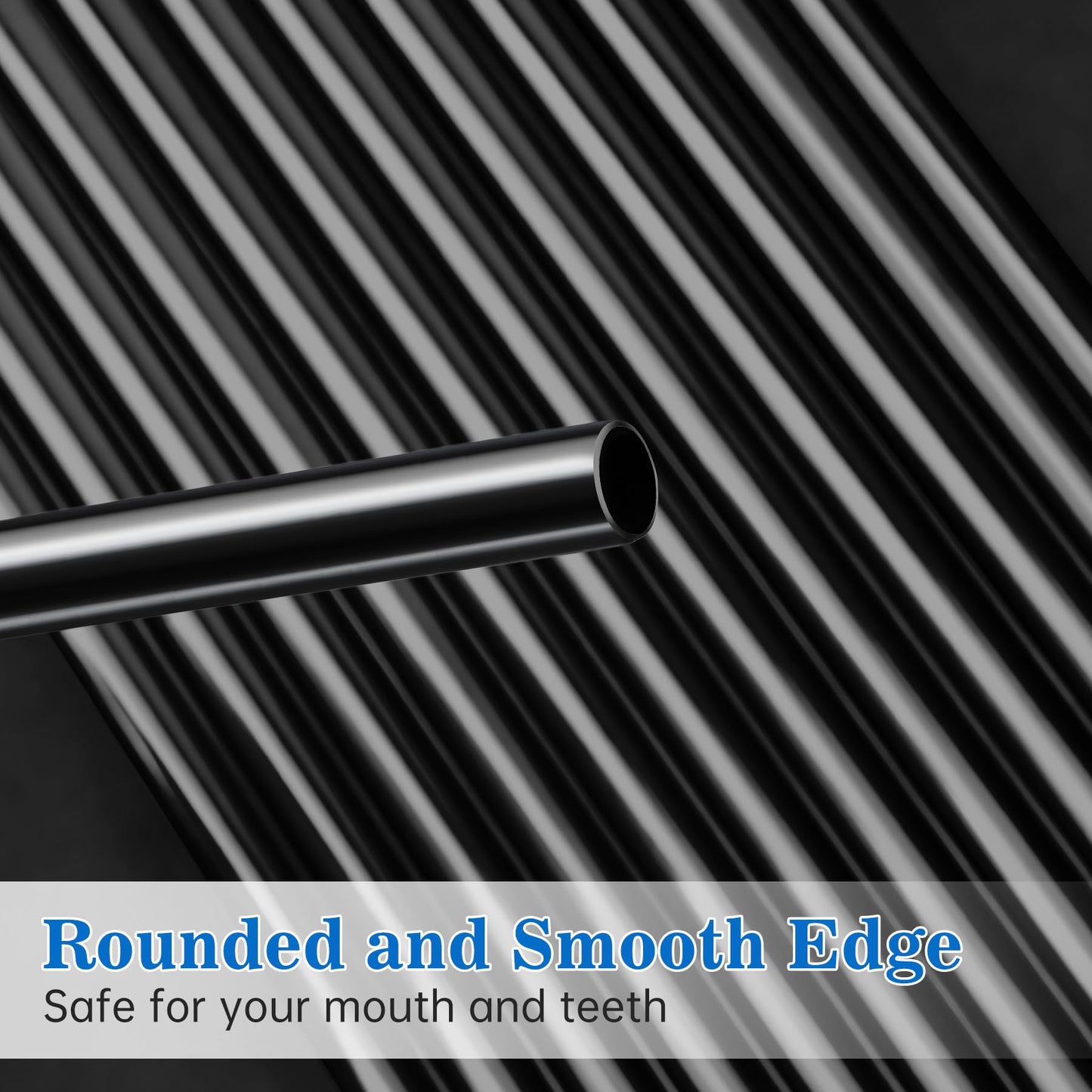 Tomorotec 14PCS Stainless Steel Straws Fit for 30oz Stanley Tumblers | 11" Reusable Drinking Straws with Brush, 7 Bent & 7 Straight for Smoothies, Milkshakes, Coffee, Dishwasher Safe (Metallic) BST326L