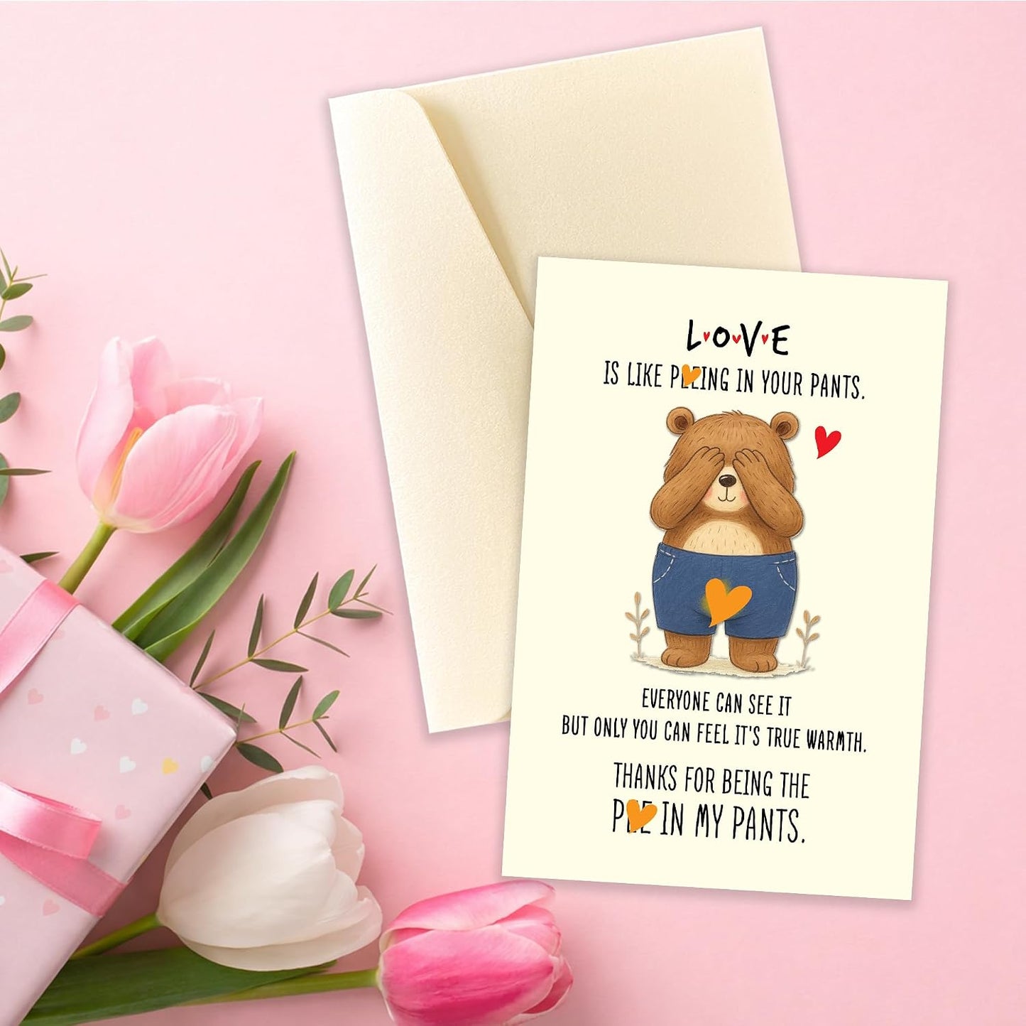 POMELION Funny Anniversary Card for Wife, Husband - Cute Wedding Anniversary Card Gift for Her, Him, Girlfriend, Boyfriend - Happy Birthday from Husband, Wife - Anniversary Greeting Card WN420