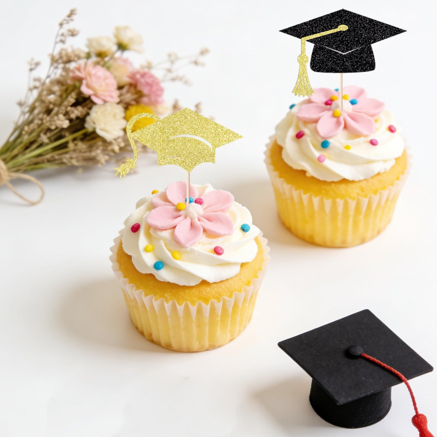 24 Pack Nurse Cupcake Toppers Nursing School Graduation Cupcake Picks Medical Rn Nurse Grad Themed Birthday Baby Shower Party Cake Decorations Supplies BST326L