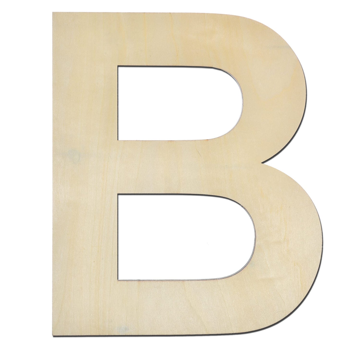 12 Inch Wooden Letter X, 1/4 Inch Thick Large Unfinished Wood Letter for Home Wall Decor, DIY Crafts BST220
